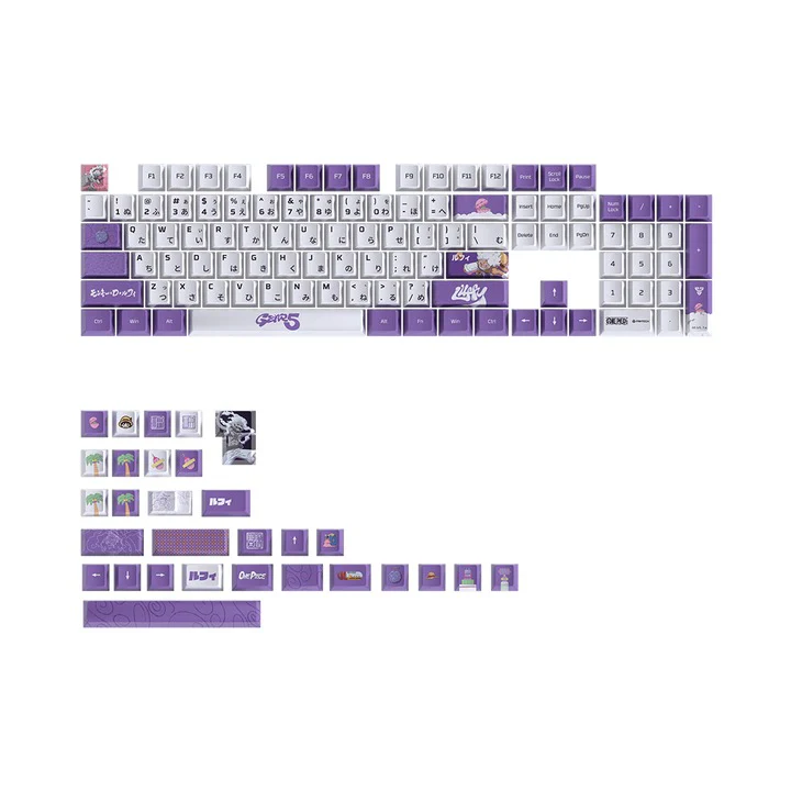 Fantech x One Piece ACK03 134 Keys Cherry Profile Keycaps (Luffy, Zoro, Luffy Gear 5, Nami) - Image 3