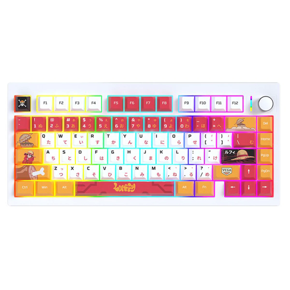 Fantech x One Piece MK921 Maxfit8 Tri-Mode Hot-Swappable Wireless Mechanical Keyboard (Brown Tactile Switch) (Luffy) - Image 2