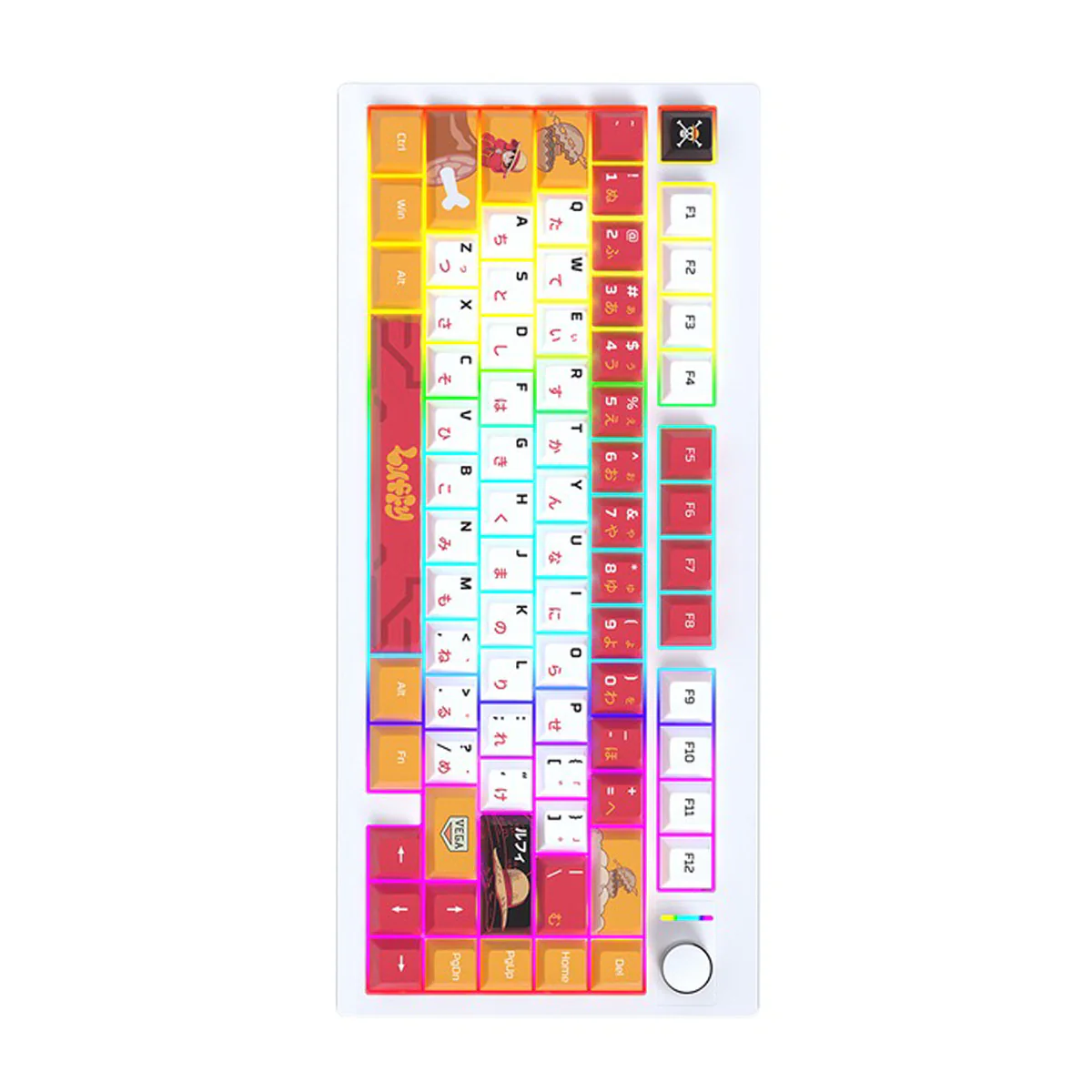 Fantech x One Piece MK921 Maxfit8 Tri-Mode Hot-Swappable Wireless Mechanical Keyboard (Brown Tactile Switch) (Luffy) - Image 3