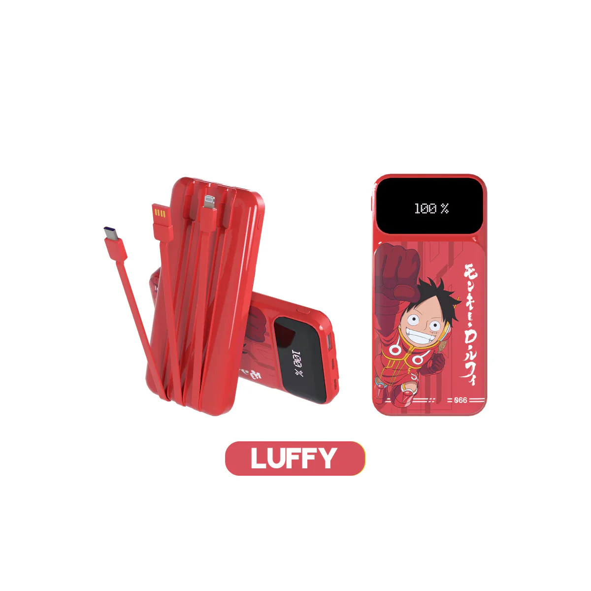 Fantech x One Piece T2A PowerPack 20000mAh Portable Power Bank with Built-In USB-C/A/Lightning Cable (Luffy, Gear 5, Nami, Zoro) - Image 3