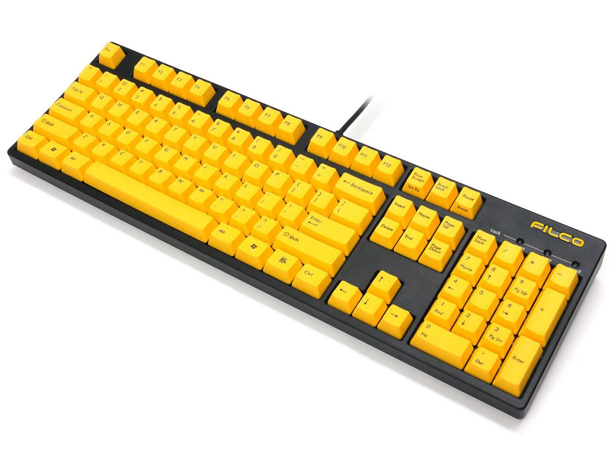 Filco Majestouch 2 Yellow Keycap Fullsize Keyboard (Red Switch) - Image 2