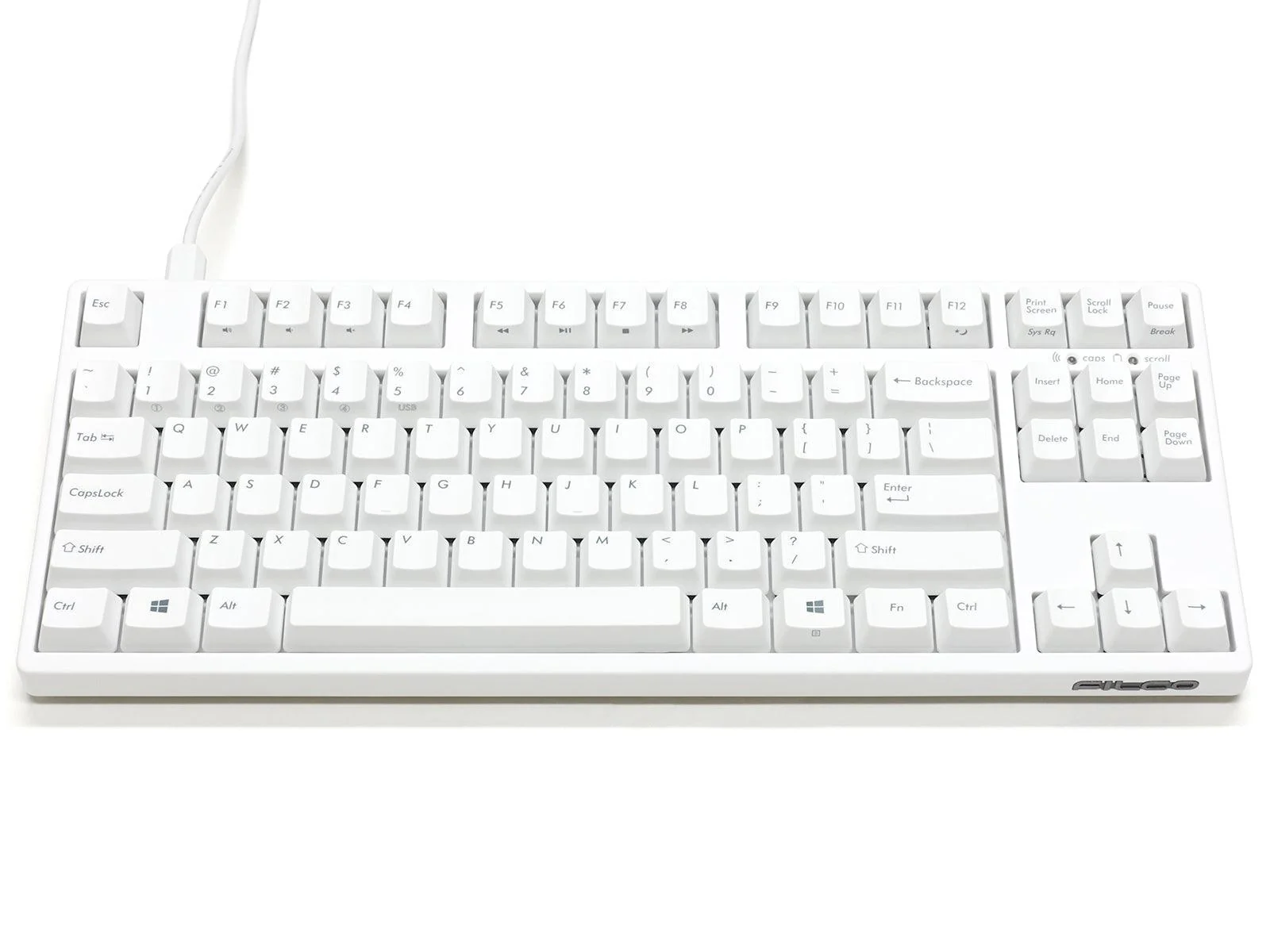 Filco Majestouch Convertible 2 Hakua Tenkeyless 87 US ASCII Mechanical Keyboard White (MX Red Switch) (FKBC87MRL/EMW2) - Image 2