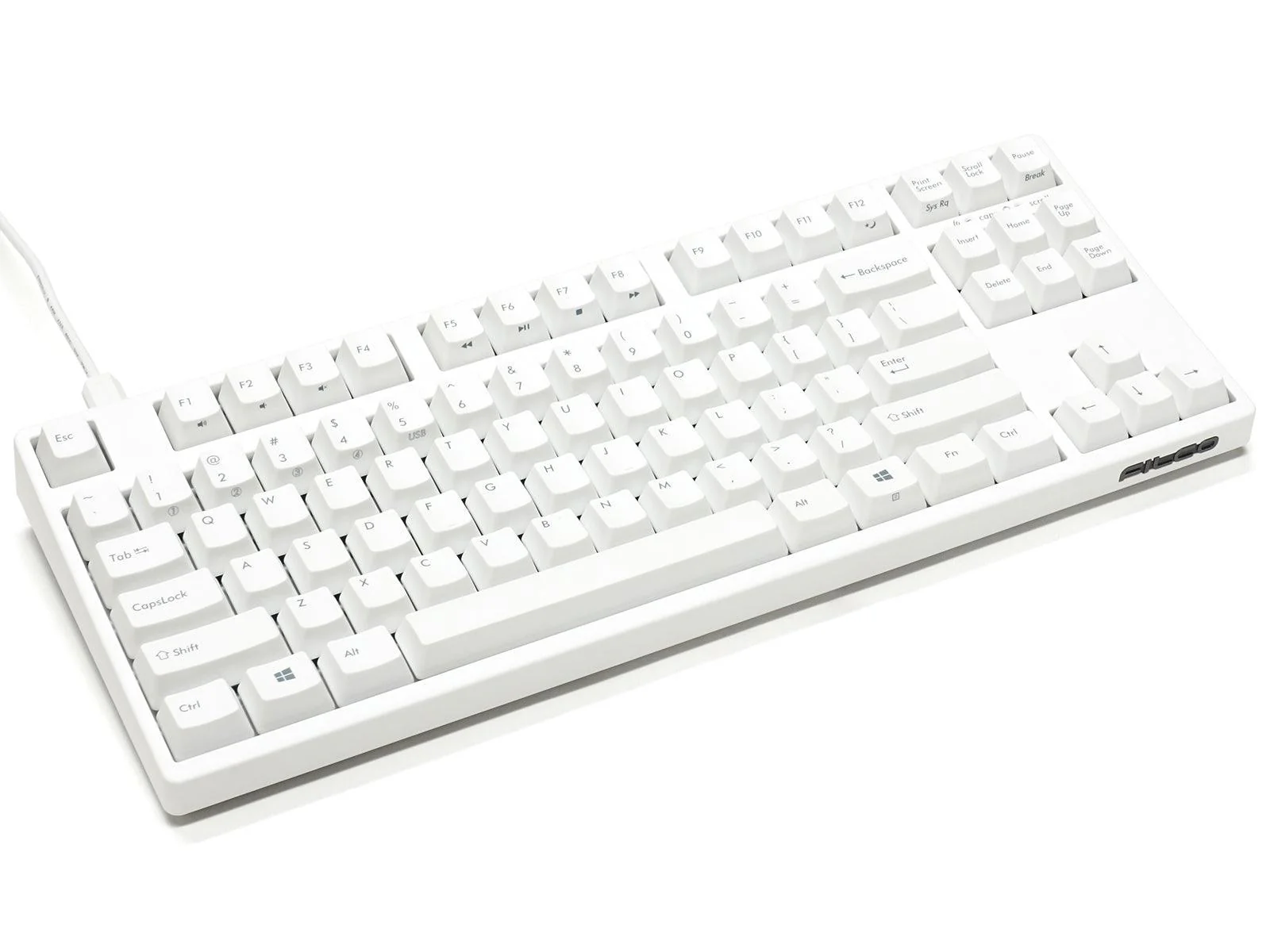 Filco Majestouch Convertible 2 Hakua Tenkeyless 87 US ASCII Mechanical Keyboard White (MX Red Switch) (FKBC87MRL/EMW2) - Image 4