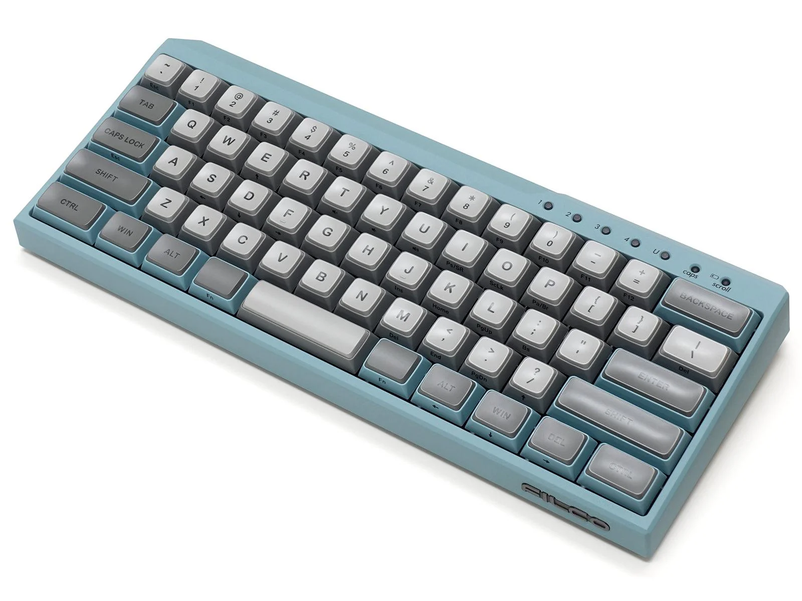 Filco Majestouch MINILA-R Convertible Double Shot PBT 63 US ASCII Mechanical Keyboard ASAGI (MX Blue Switch) (FFBTR63MC/EAG) - Image 3