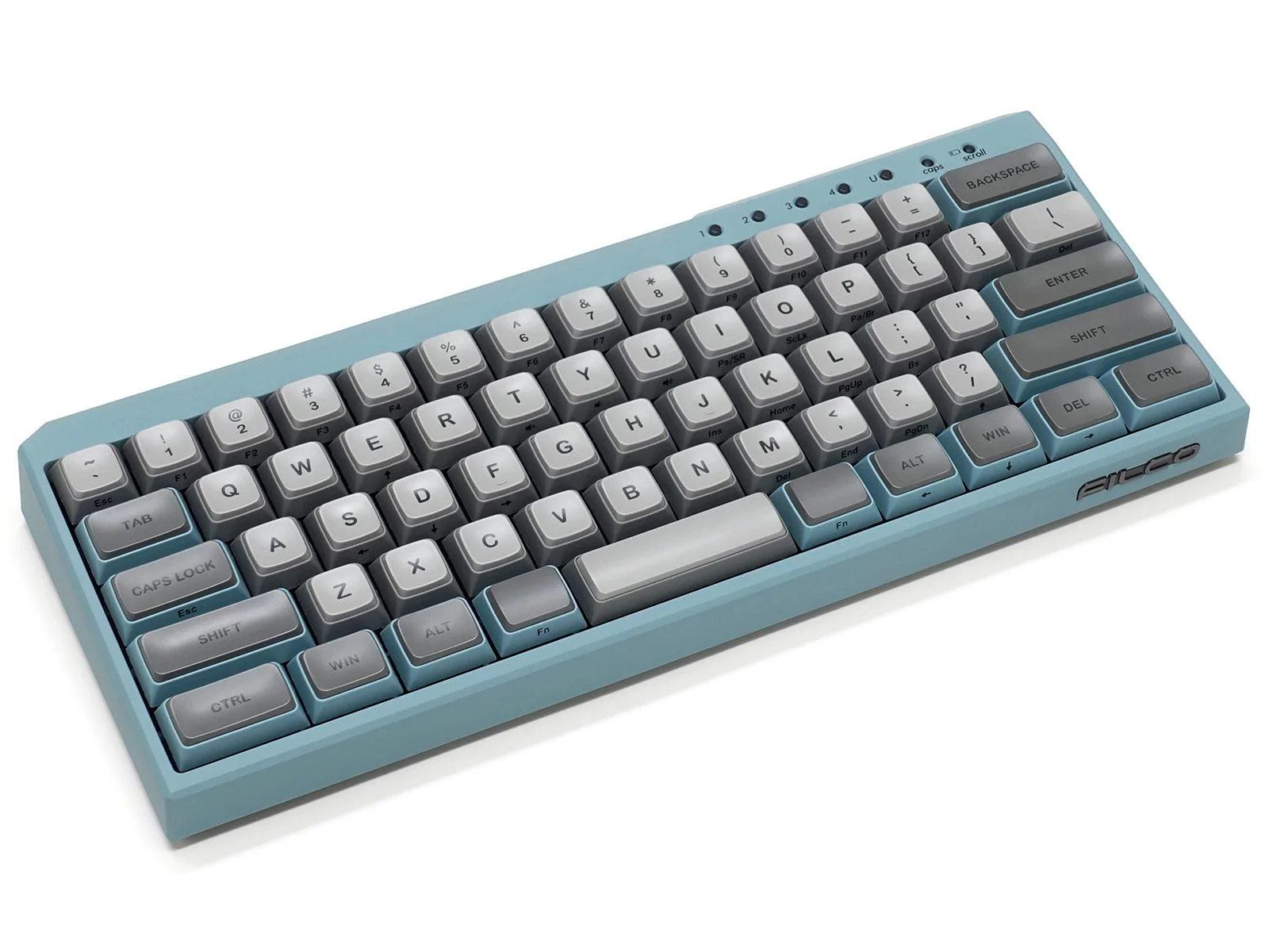 Filco Majestouch MINILA-R Convertible Double Shot PBT 63 US ASCII Mechanical Keyboard ASAGI (MX Blue Switch) (FFBTR63MC/EAG) - Image 4