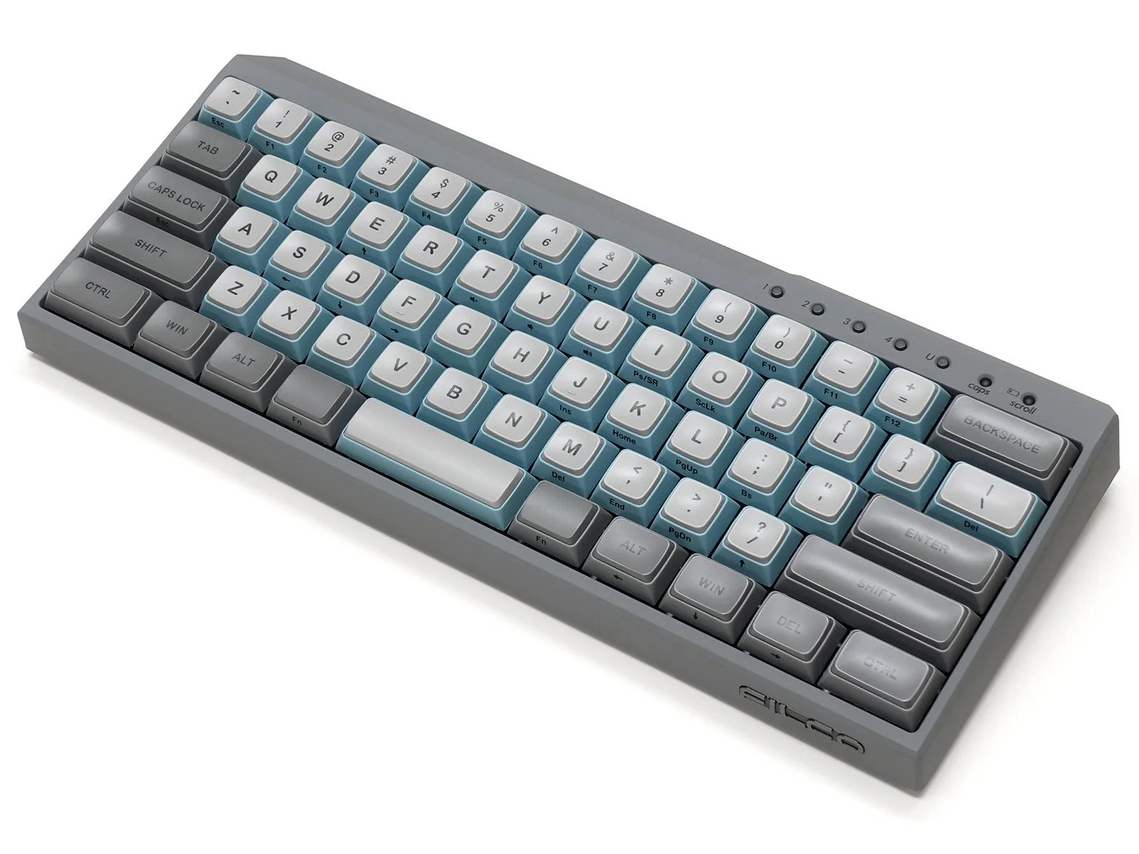 Filco Majestouch Minila-R Convertible Double Shot PBT 63 US ASCII Mechanical Keyboard Sky Gray (MX Red Switch) (FFBTR63MRL/ESG) - Image 4