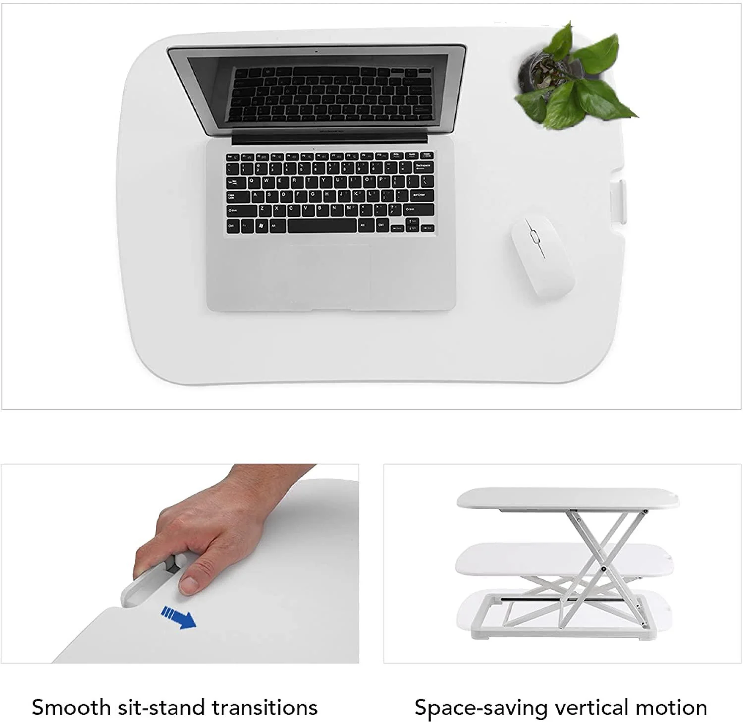 Flexispot Standing Desk Converters ML2 27-Inches (White) - Image 4