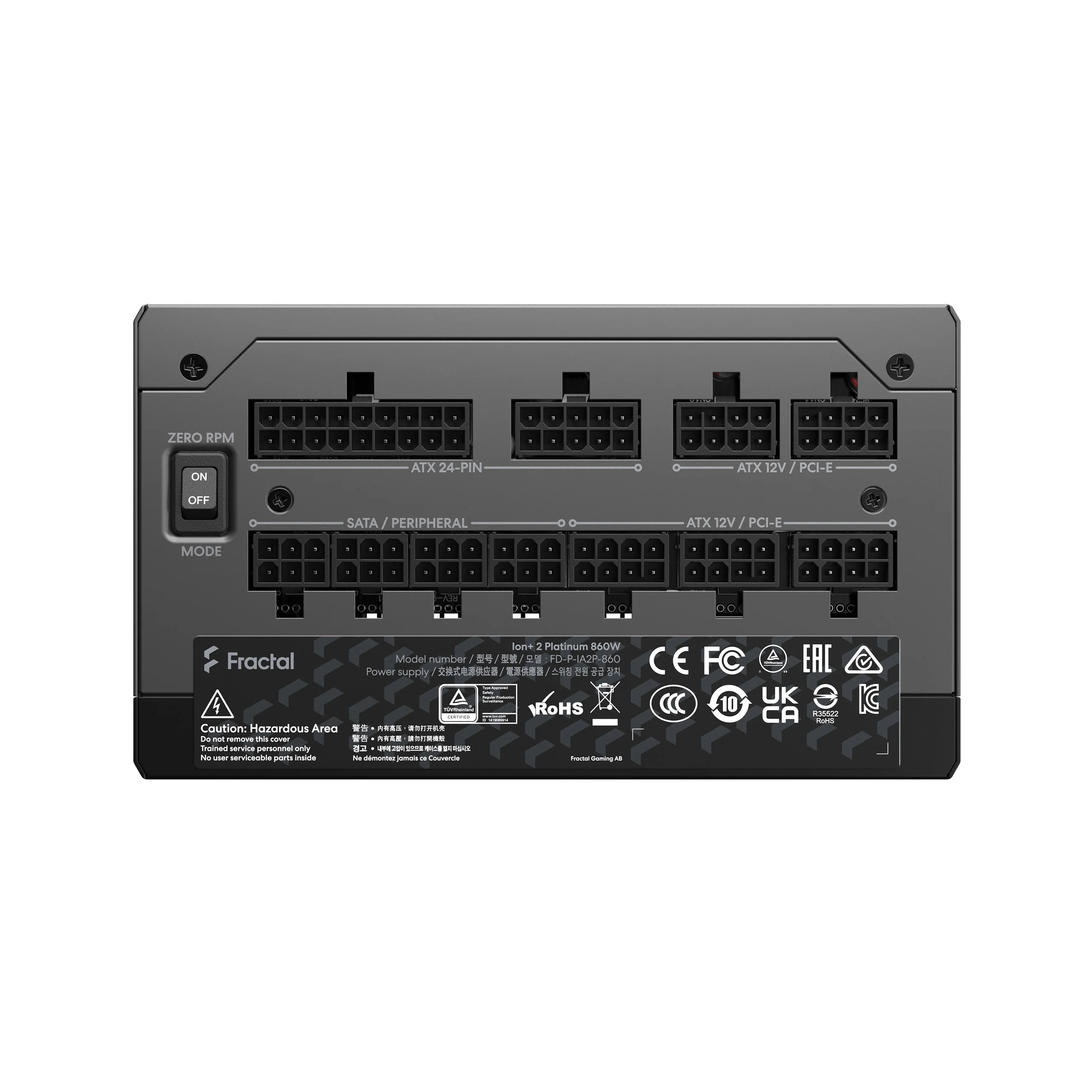 Fractal Design Ion+ 2 Platinum 860W Fully Modular Power Supply (FD-P-IA2P-860) - Image 6
