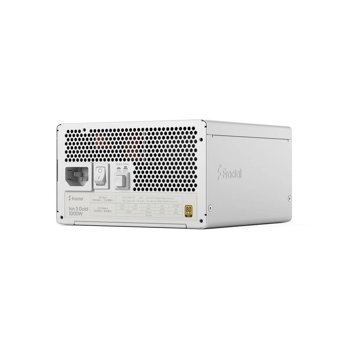 Fractal Design Ion 3 Gold 1000W Fully Modular Power Supply (Black, White) - Image 25