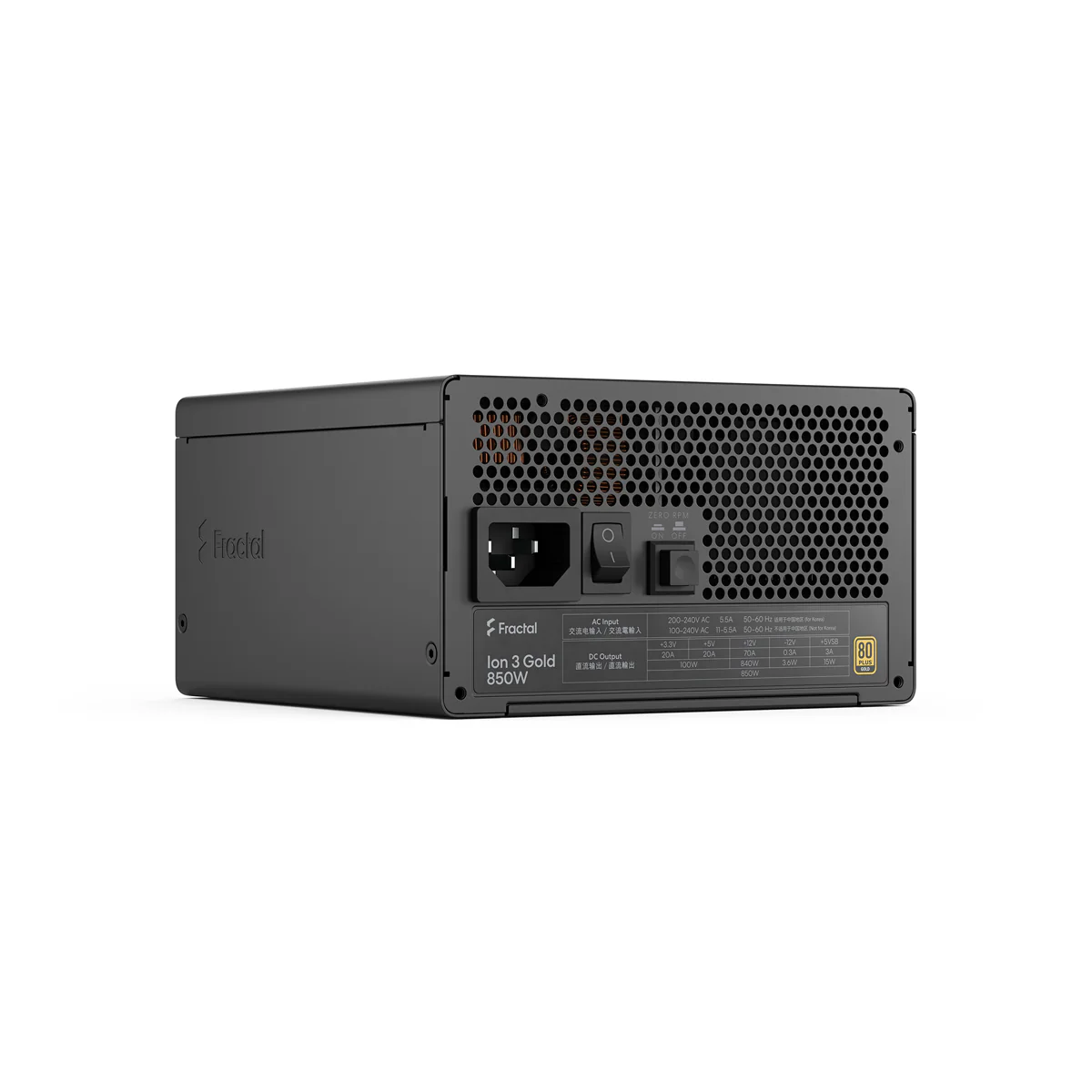 Fractal Design Ion 3 Gold 850W Fully Modular Power Supply (Black) (FD-P-IA3G-850) - Image 12