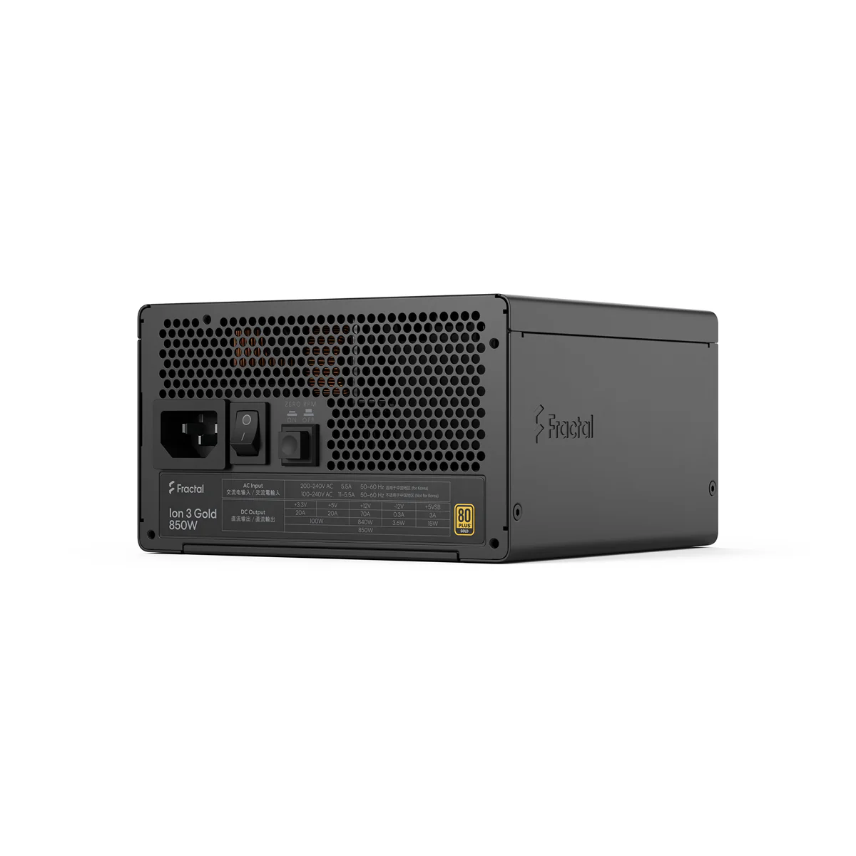 Fractal Design Ion 3 Gold 850W Fully Modular Power Supply (Black) (FD-P-IA3G-850) - Image 17