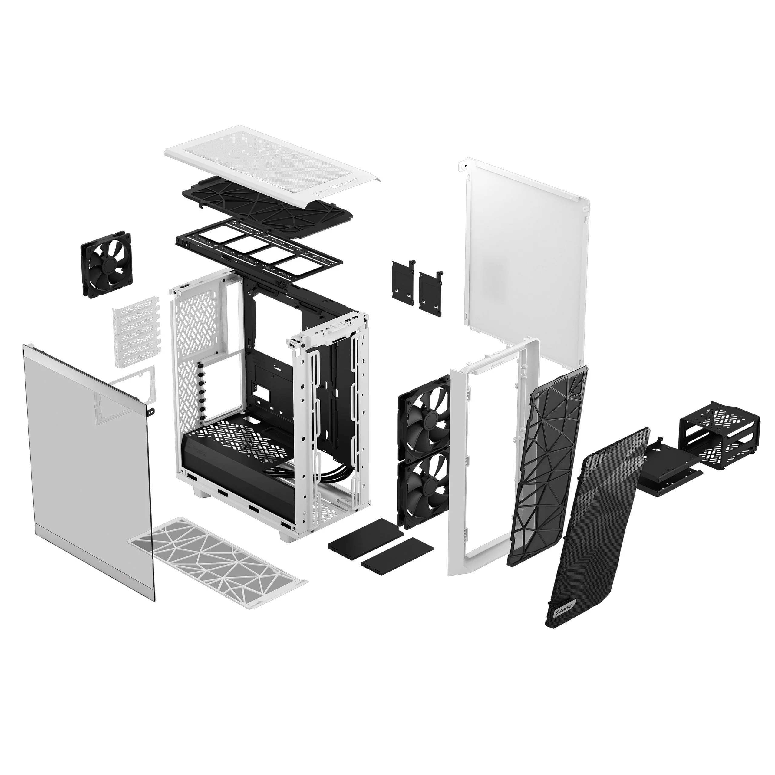 Fractal Design Meshify 2 Compact Computer Case (White TG Clear Tint) (FD-C-MES2C-05) - Image 13