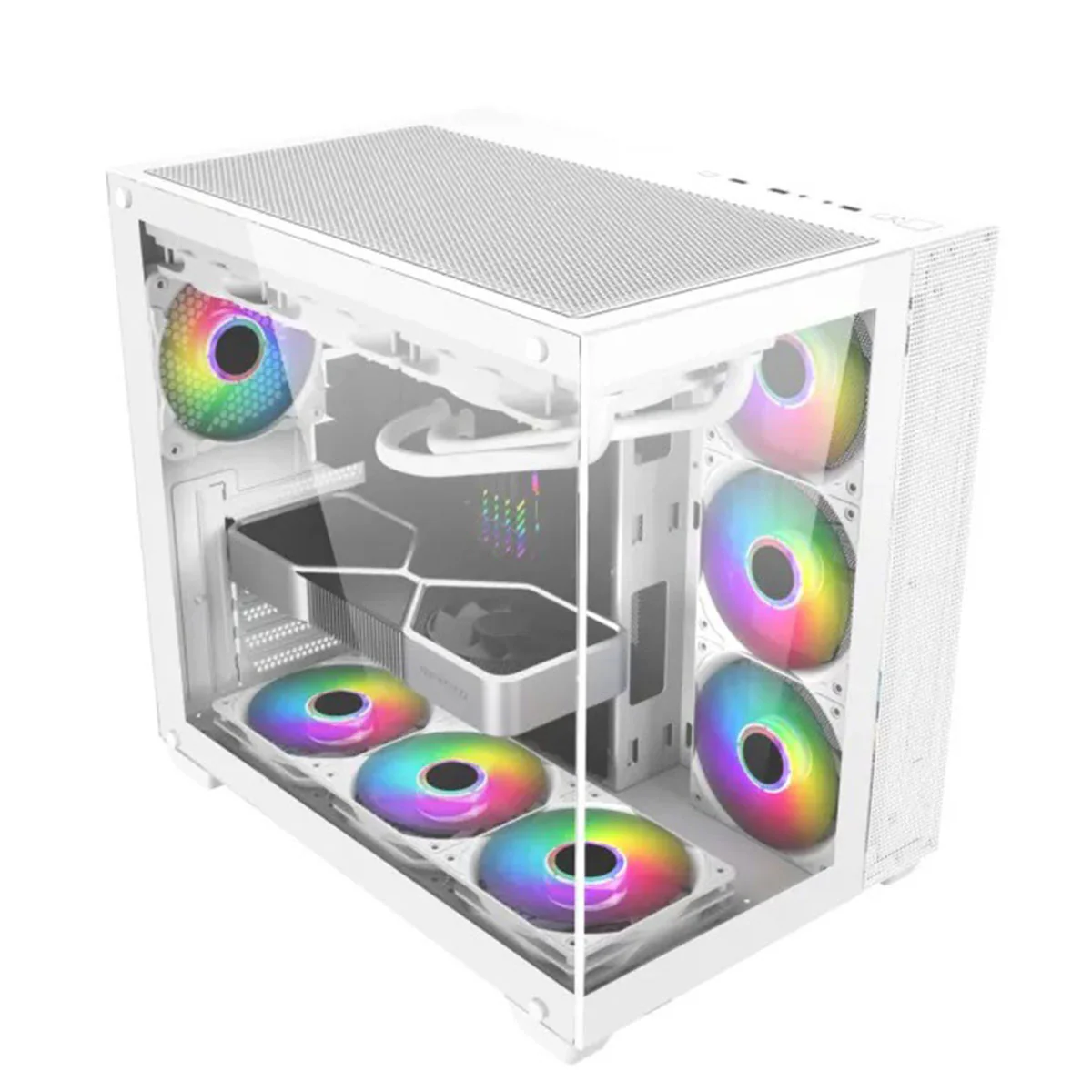 Frontier Trendsonic Igloo IG30A Dual Chamber Gaming ATX Case (White) - Image 3