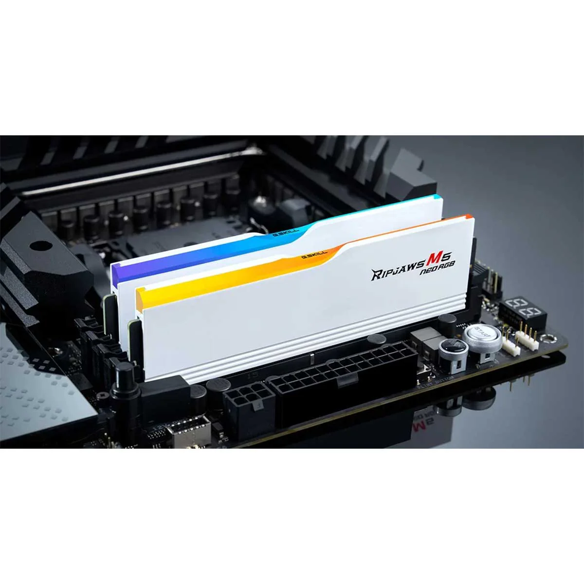 G.Skill Ripjaws M5 Neo RGB DDR5 32GB (2x16GB) 6400 MT/s CL32-40-40-102 1.40V AMD EXPO Desktop Memory (Matte White) (F5-6400J3240G16GX2-RM5NRW) - Image 4