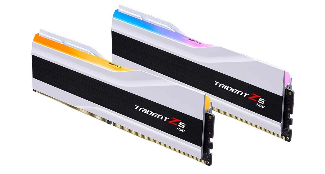 G.Skill Trident Z5 RGB 64GB (2X32GB) DDR5 Intel XMP 6400MHZ CL32-39-39-102 1.40V Desktop Memory (Matte White) (F5-6400J3239G32GX2-TZ5RW) - Image 2