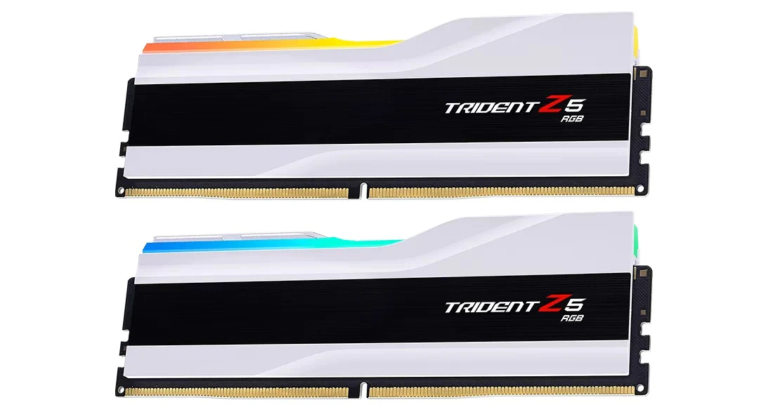 G.Skill Trident Z5 RGB 64GB (2X32GB) DDR5 Intel XMP 6400MHZ CL32-39-39-102 1.40V Desktop Memory (Matte White) (F5-6400J3239G32GX2-TZ5RW) - Image 3