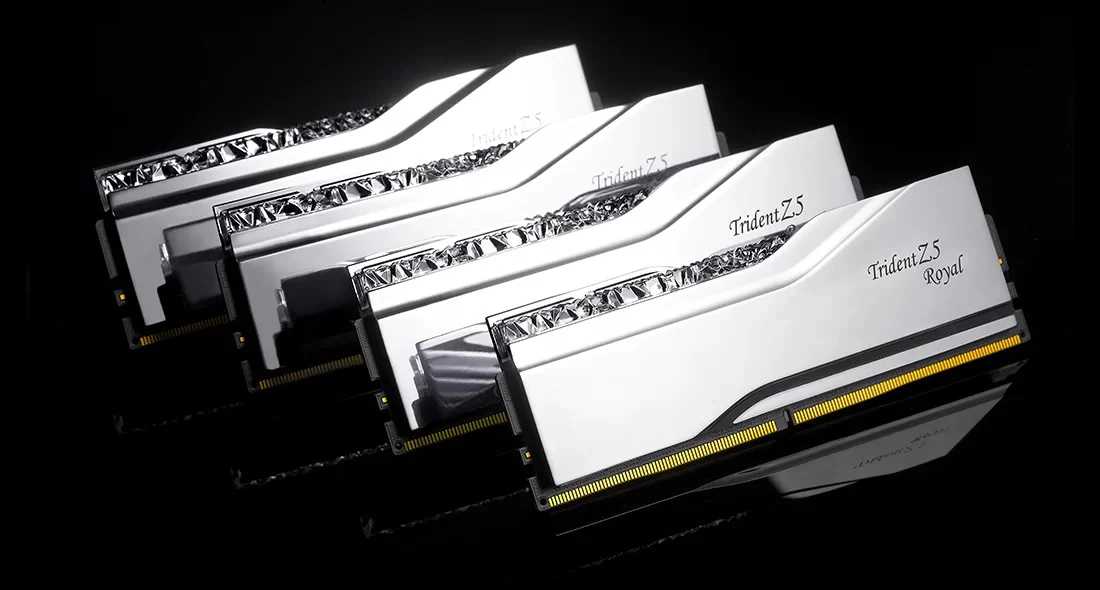 G. Skill Trident Z5 Royal 32GB (2x16GB) DDR5 6400MHz CL32-39-39-102 1.40V Intel Xmp Desktop Memory (Silver) (F5-6400J3239G16GX2-TR5S) - Image 6