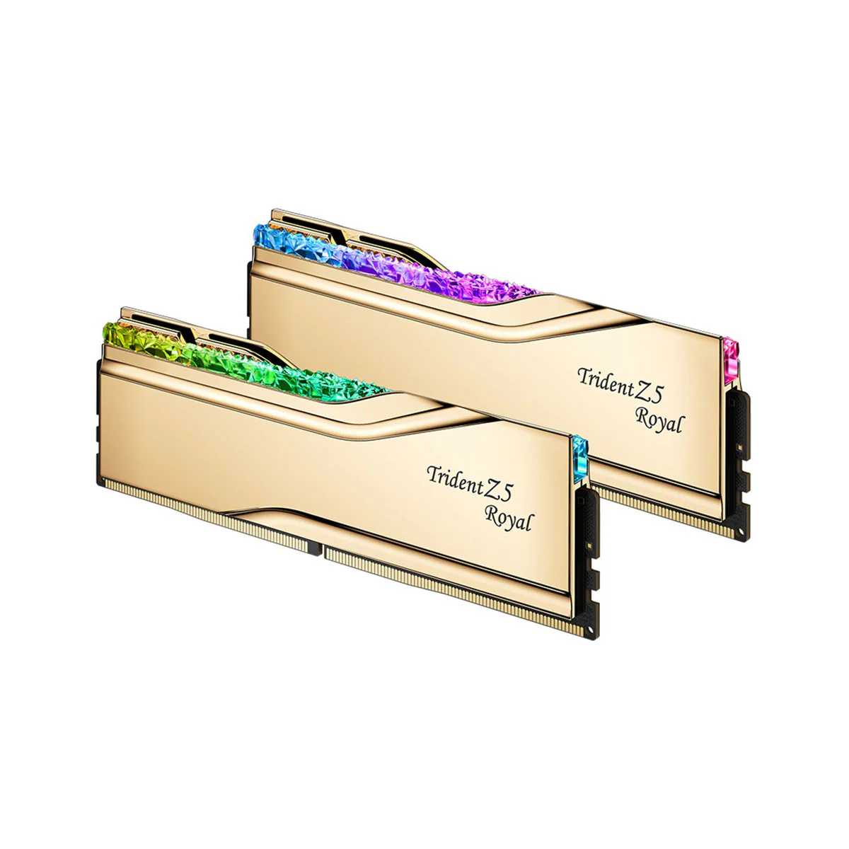 G.SKill Trident Z5 Royal RGB 32GB (2 X 16GB) DDR5 7200MT/s CL34-45-45-115 1.40 Memory (Gold) (F5-7200J3445G16GX2-TR5G) - Image 2