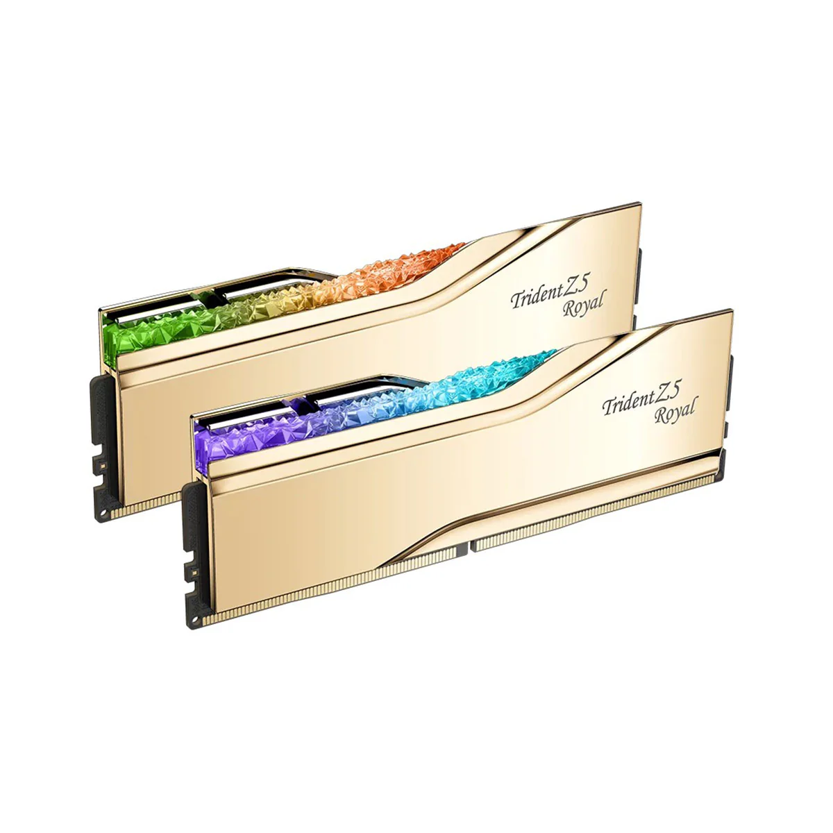 G.SKill Trident Z5 Royal RGB 32GB (2 X 16GB) DDR5 7200MT/s CL34-45-45-115 1.40 Memory (Gold) (F5-7200J3445G16GX2-TR5G) - Image 3