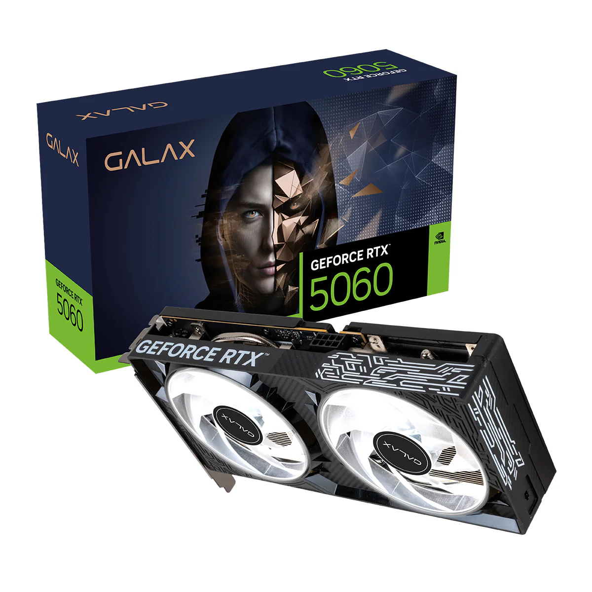 Galax GeForce RTX 5060 1-Click OC V2 8GB GDDR7 Gaming Graphics Card (Black) (56NSN8MDDXBO) - Image 9