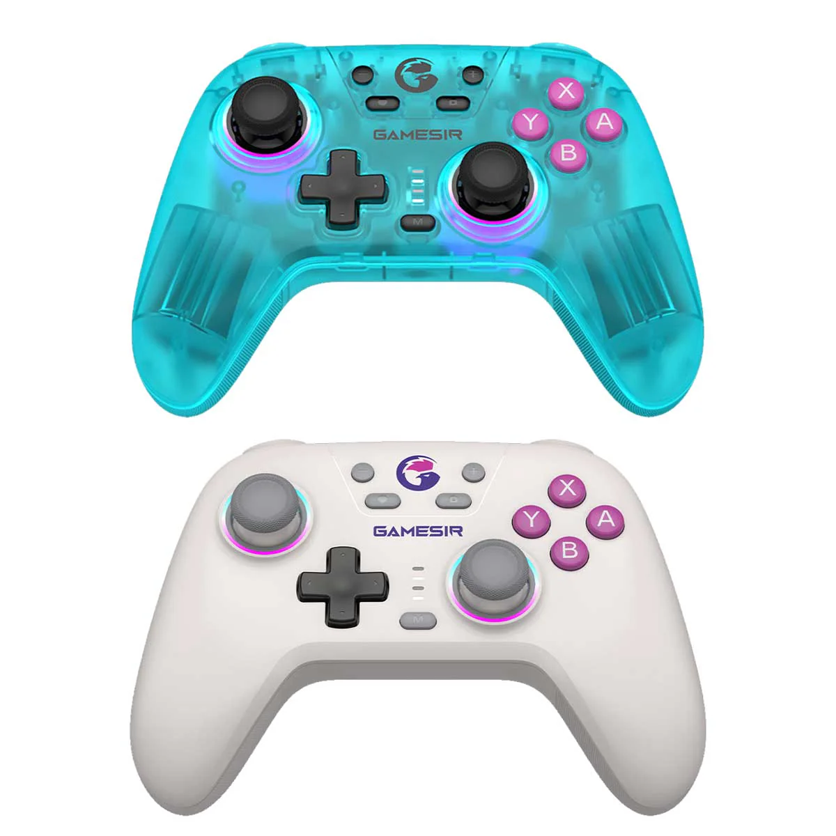 Gamesir T4 Nova HD Rumble Wireless Controller For N-Switch (Neon Teal, Retro White)