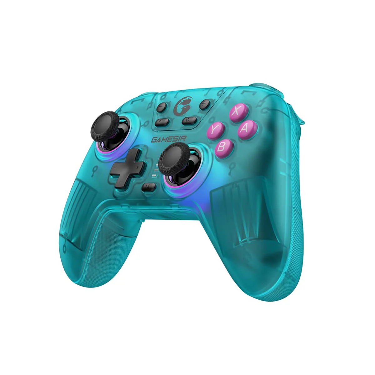 Gamesir T4 Nova HD Rumble Wireless Controller For N-Switch (Neon Teal, Retro White) - Image 3
