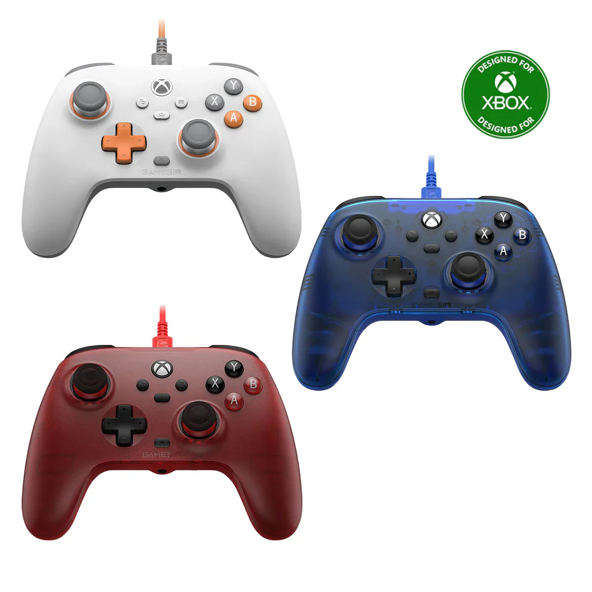GameSir T7 Wired Controller For Xbox (White, Blue, Red) - Image 2