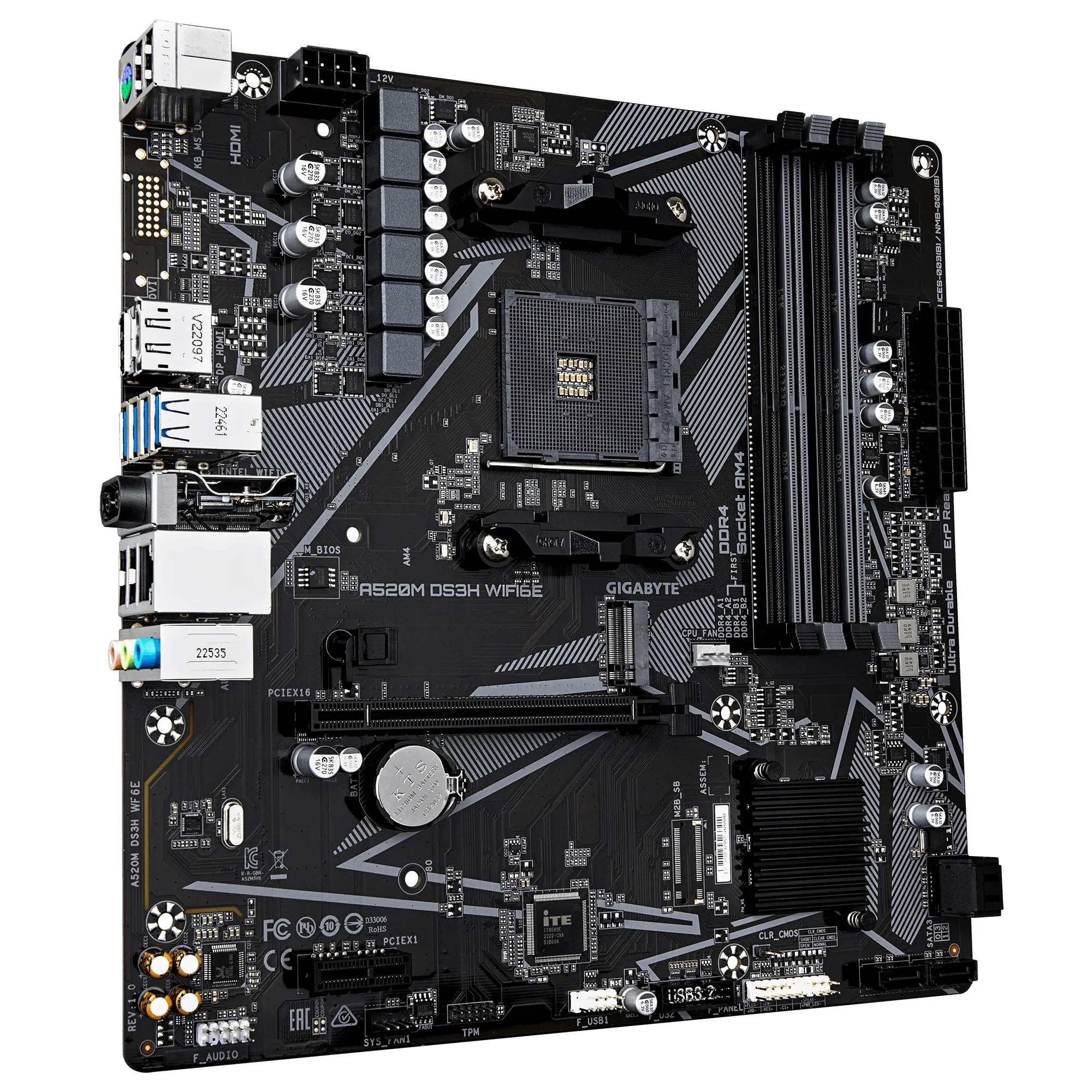 Gigabyte A520M DS3H WiFi6E DDR4 AMD UD Motherboard - Image 2