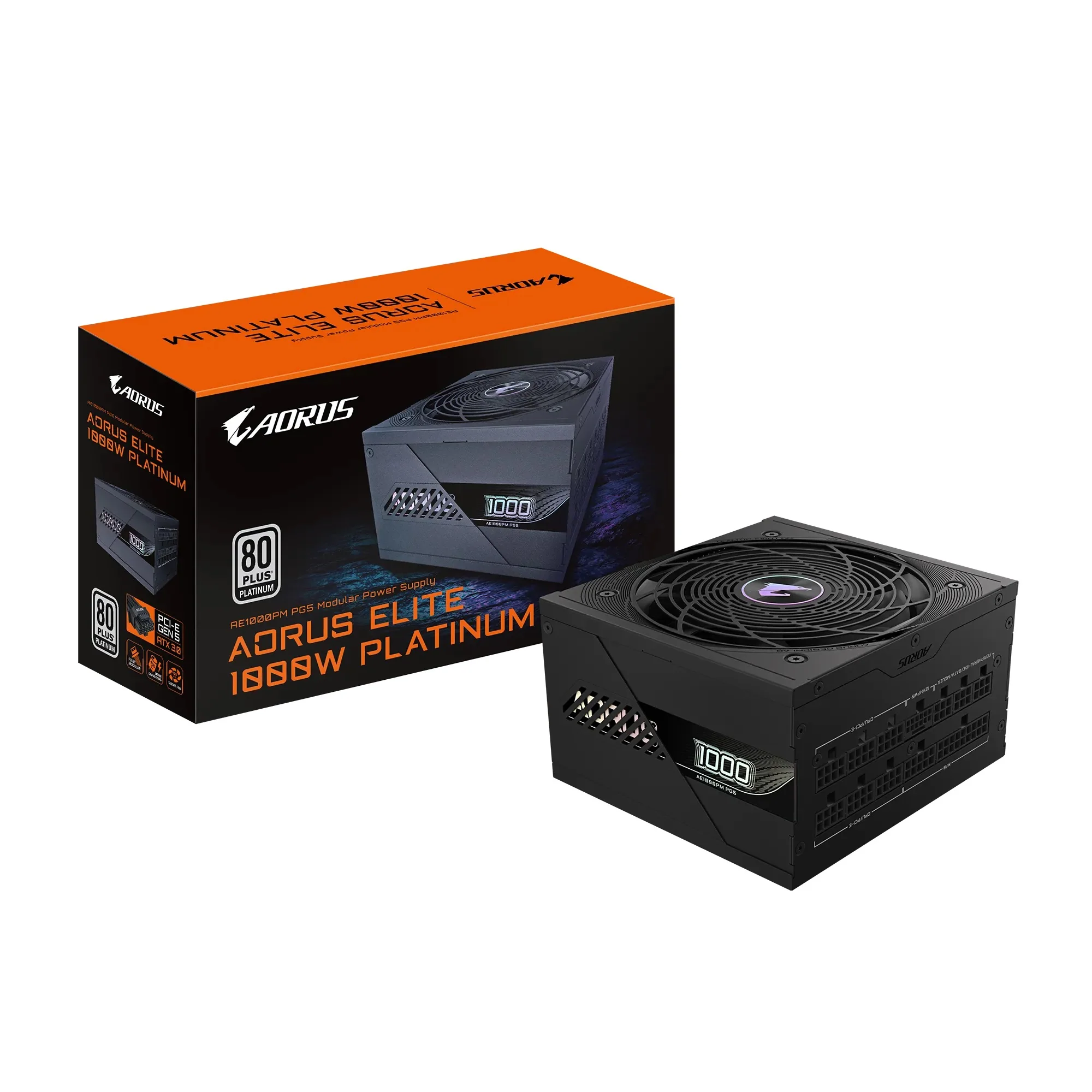 Gigabyte Aorus Elite P1000W 80+ Platinum PG5 PCIe 5.0 Modular Power Supply (Black) - Image 7