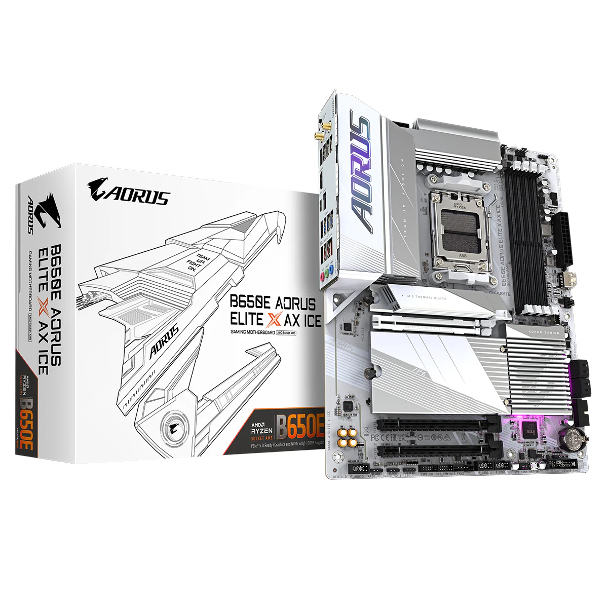Gigabyte B650E Aorus Elite X AX Ice DDR5 Motherboard - Image 6