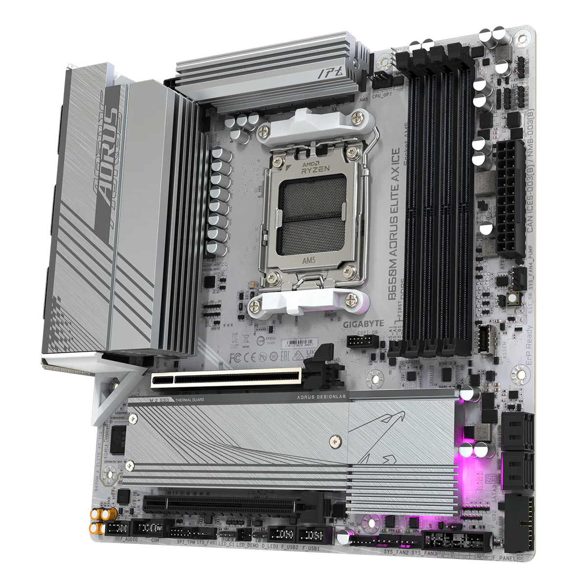 Gigabyte B650M Aorus Elite AX Ice DDR5 Motherboard - Image 6