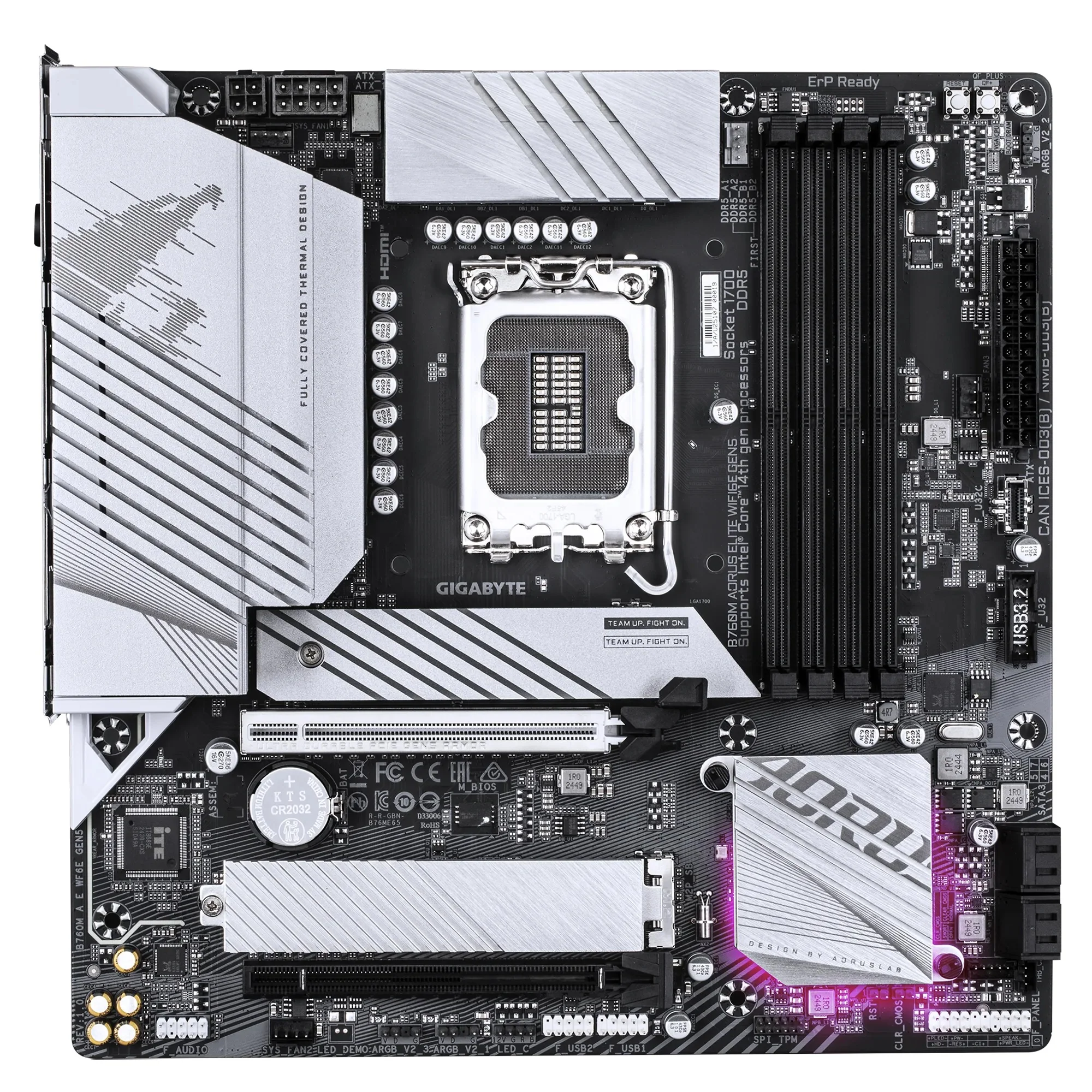 Gigabyte B760M Aorus Elite Wifi6E Gen5 Motherboard - Image 2