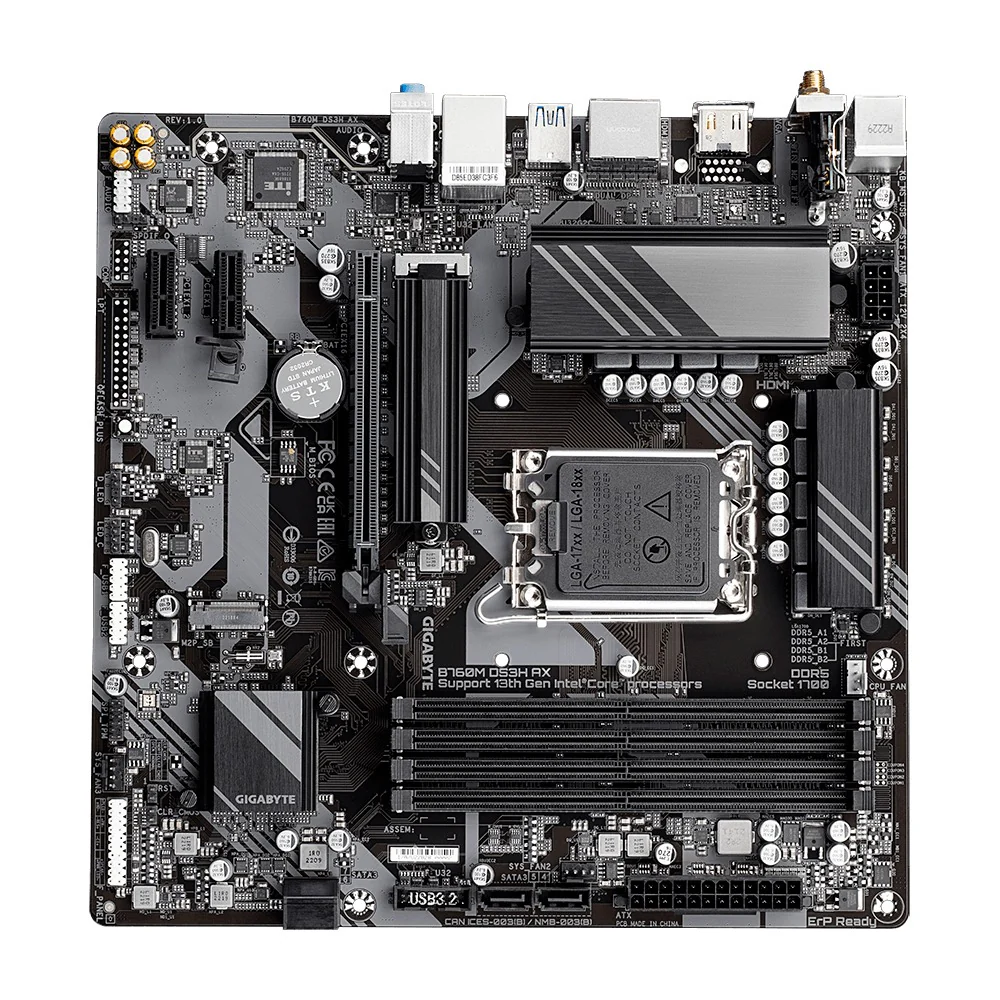 Gigabyte B760M DS3H AX DDR5 Ultra Durable Motherboard - Image 4
