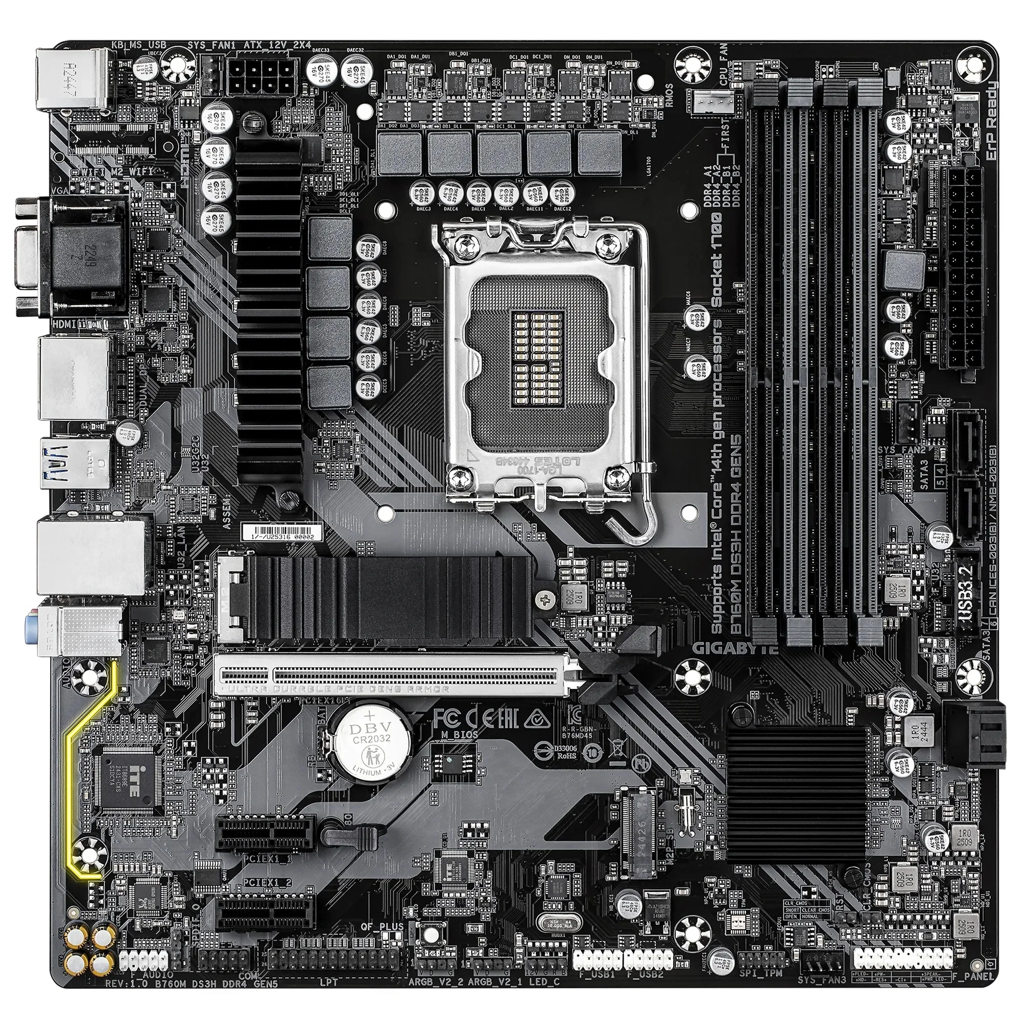 Gigabyte B760M DS3H DDR4 Gen5 UD Motherboard - Image 2