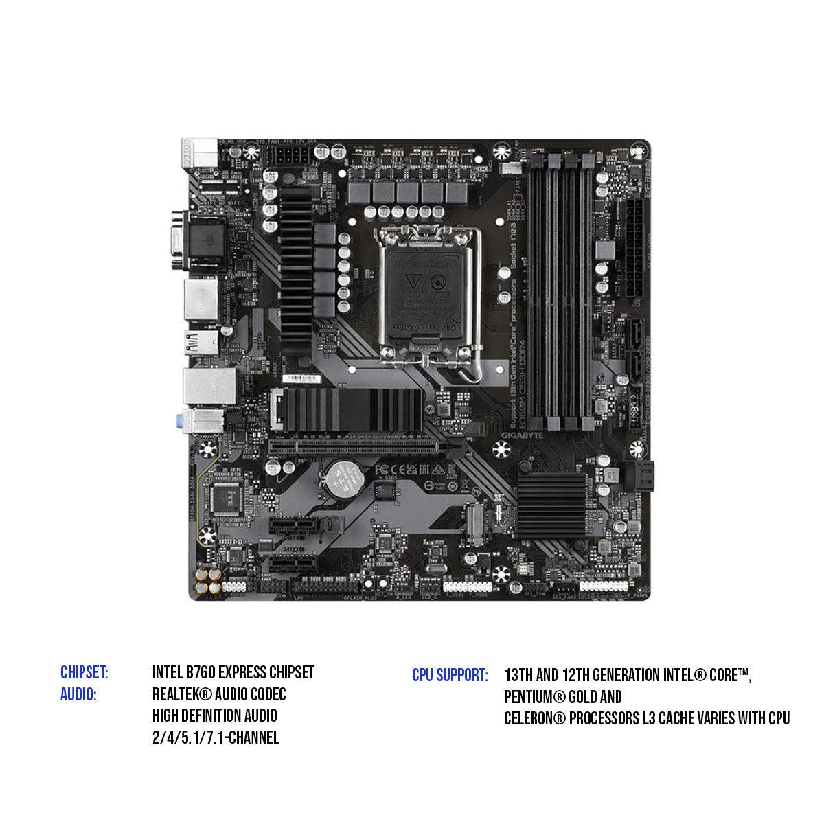 Gigabyte B760M DS3H DDR4 Ultra Durable Motherboard