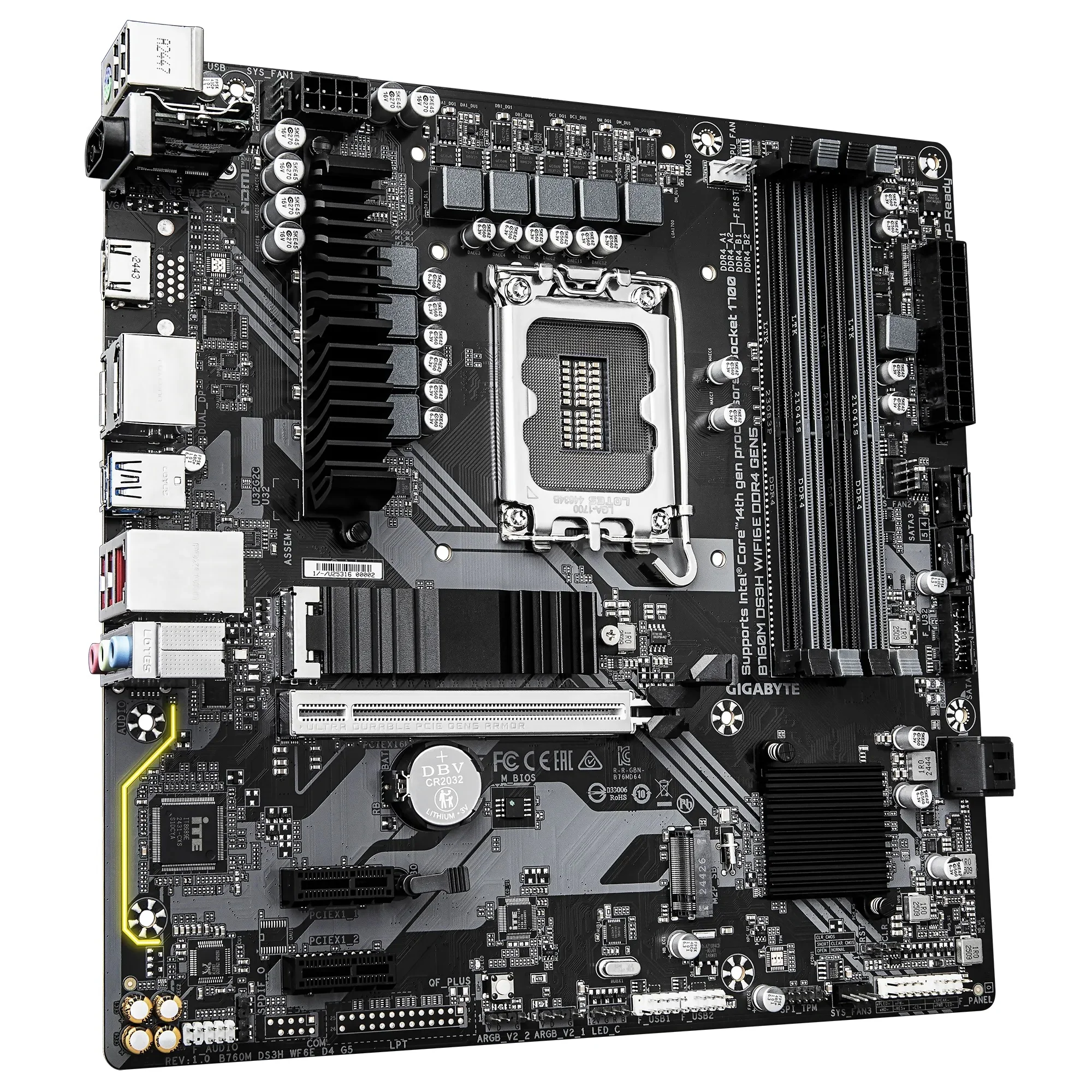 Gigabyte B760M DS3H WIFI6E DDR4 Gen5 Ultra Durable Motherboard - Image 3