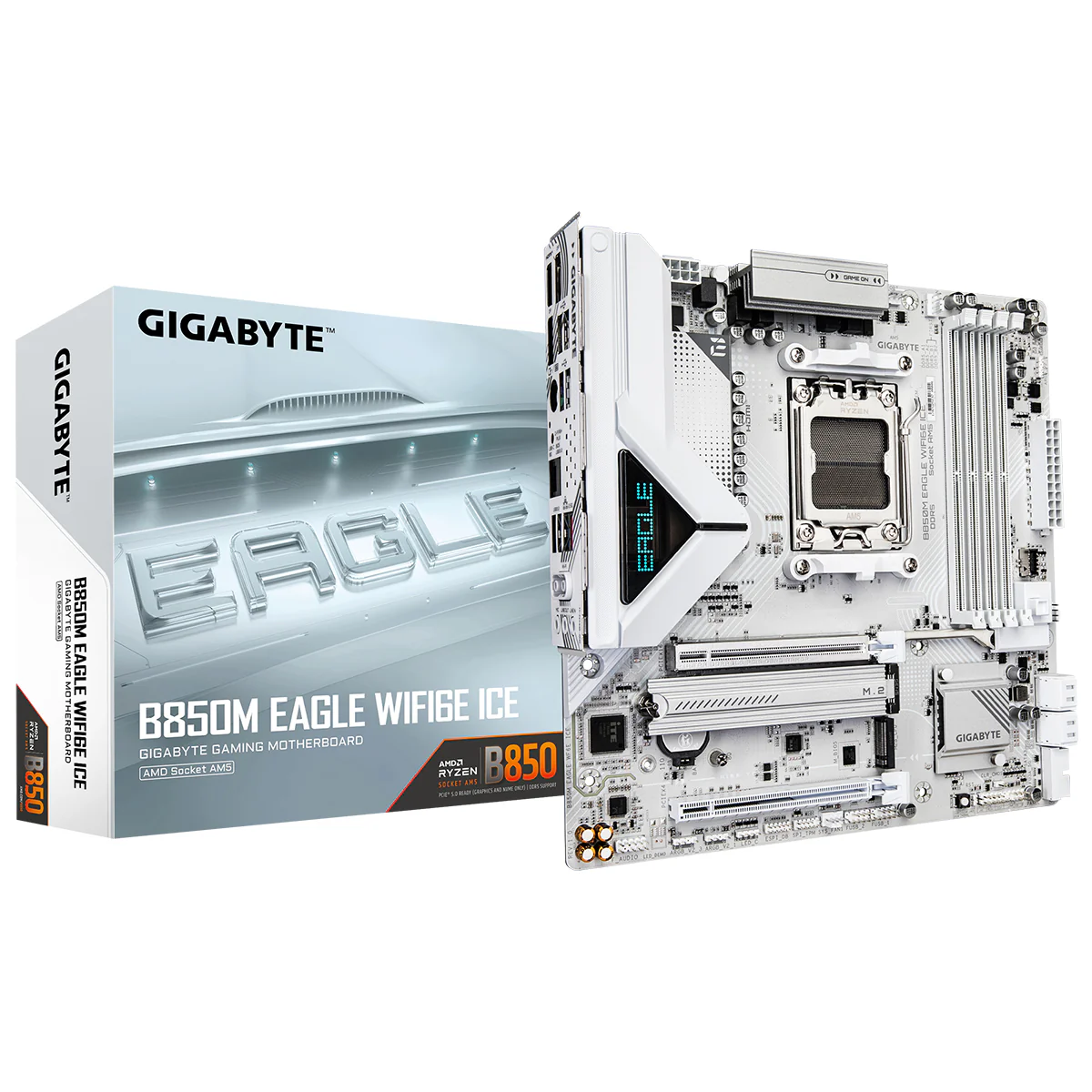 Gigabyte B850M Eagle WiFi 6E Ice DDR5 AMD Gaming Motherboard - Image 4