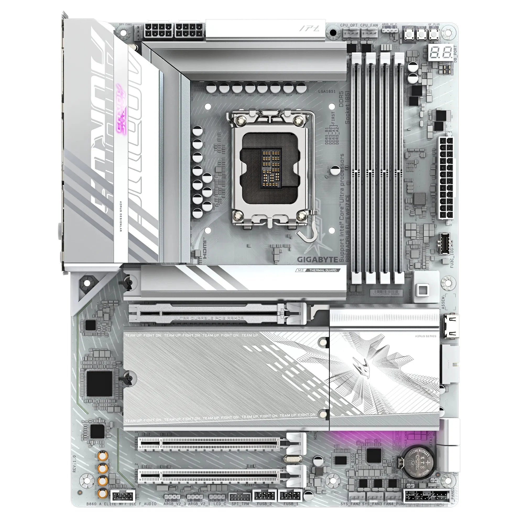 Gigabyte B860 AORUS Elite Wifi7 ICE DDR5 Motherboard - Image 2