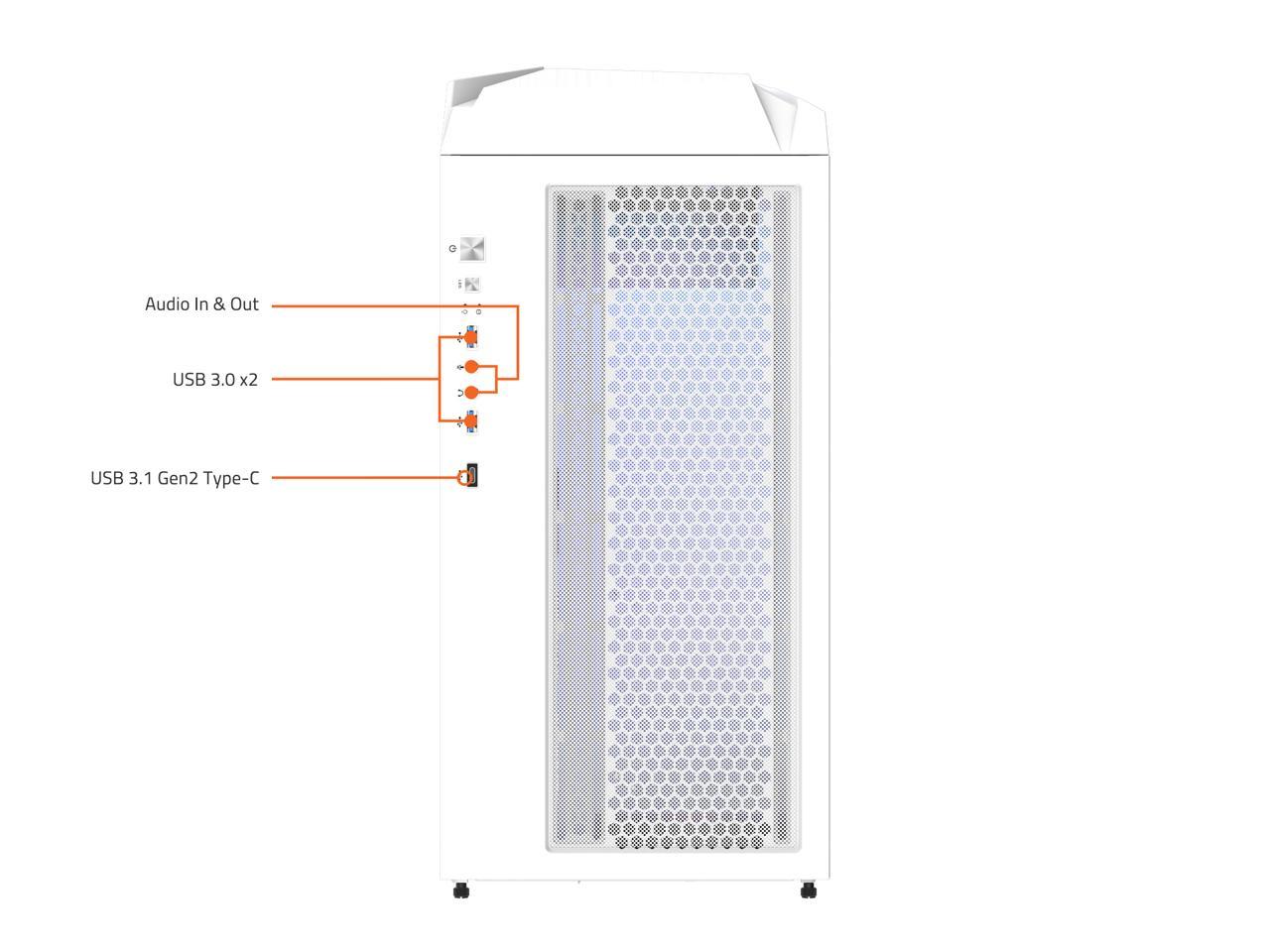 Gigabyte C301 Tempered Glass RGB ATX Mid-Tower PC Case - White (GB-C301GW) - Image 8