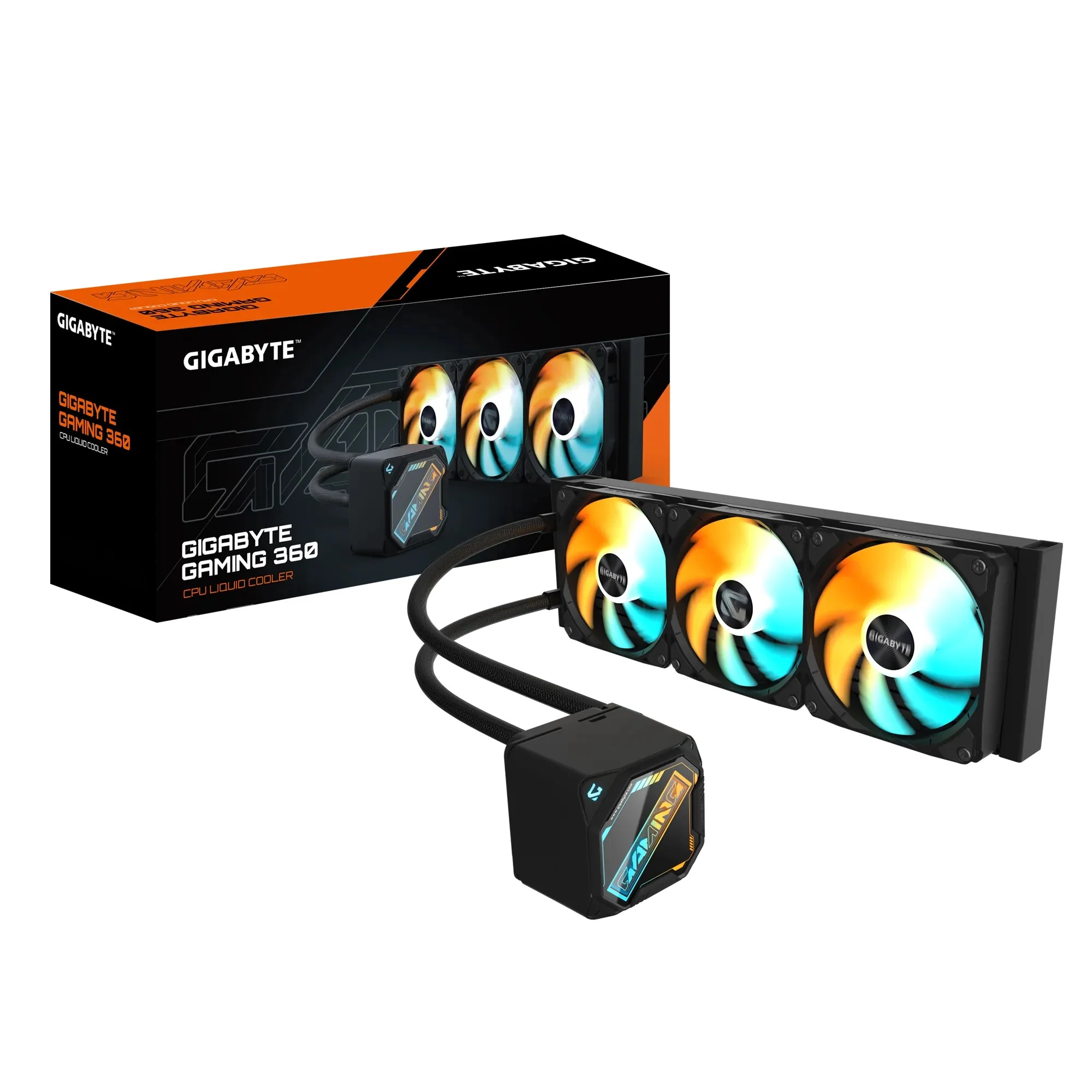 Gigabyte Gaming 360 CPU Liquid Cooler (Black, Ice) - Image 7