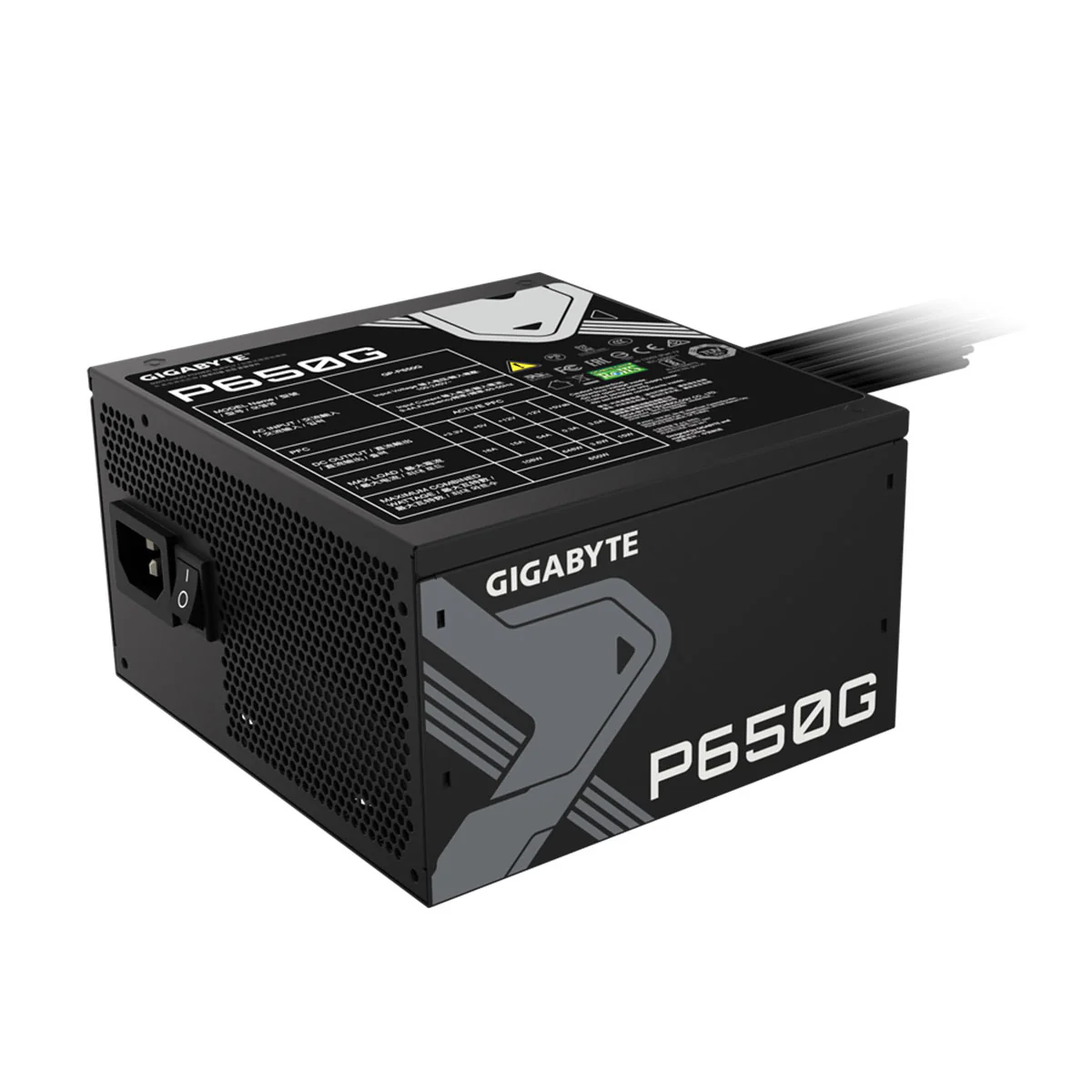 Gigabyte GP-P650G 650W 80 Plus Gold PCIe 6+2-Pin Connectors Single+12V Modular Power Supply - Image 2