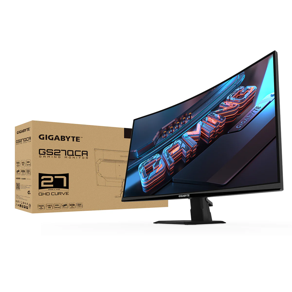 Gigabyte GS27QCA 27" QHD (2560x1440) 180Hz 1ms (MPRT) VA Curved Gaming Monitor - Image 10