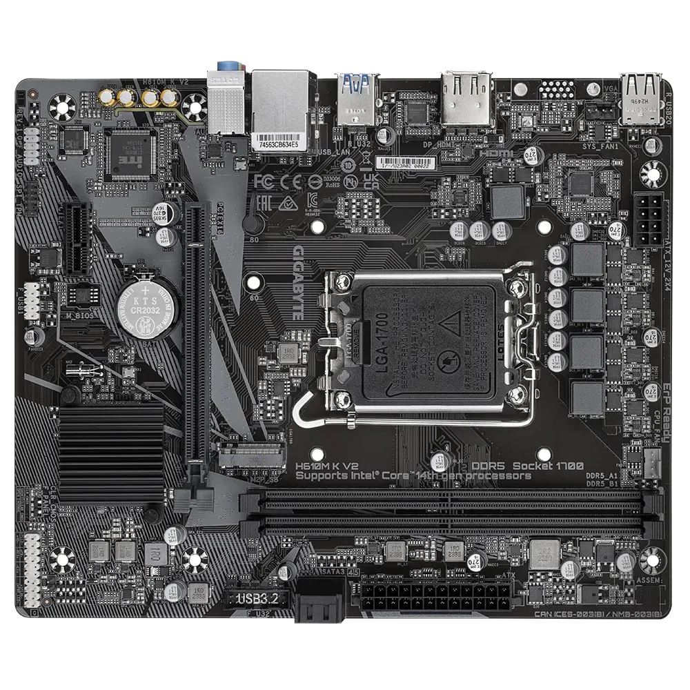 Gigabyte H610M K V2 (rev. 1.0) DDR5 UD Motherboard - Image 3