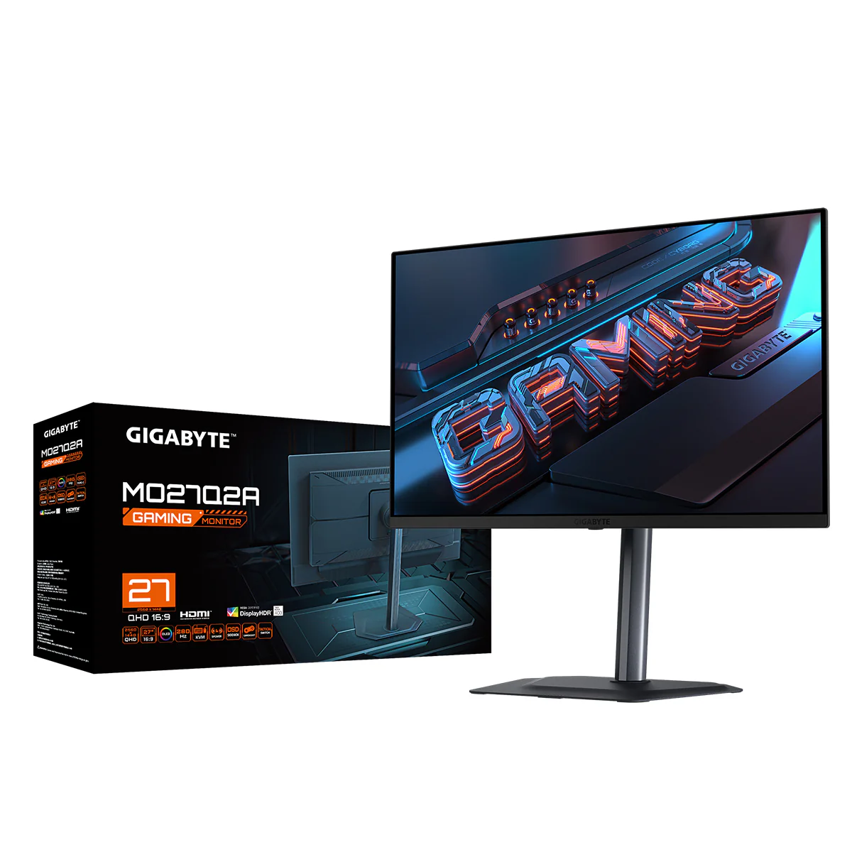 Gigabyte MO27Q2A 27" QHD (2560x1440) 280Hz 0.03ms GTG QD-OLED Gaming Monitor with Tilt/ Height/ Swivel/ Pivot Adjustment - Image 9