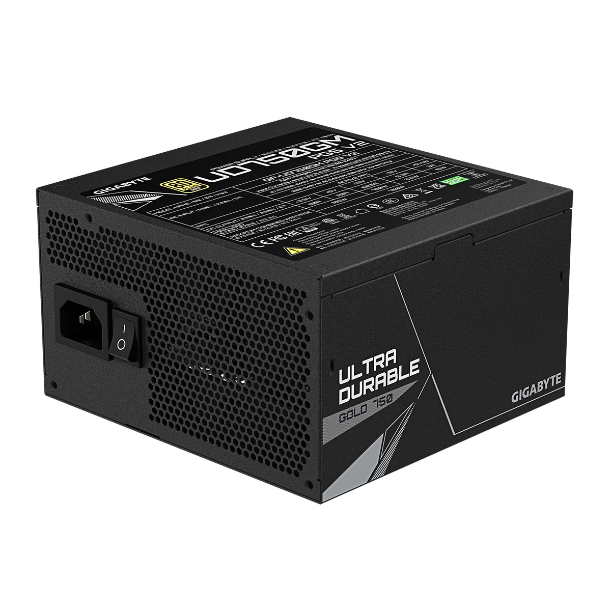 Gigabyte UD750GM PG5 V2 750W ATX 3.1 PCIe Gen 5.1 80+ Gold Modular Power Supply - Image 3