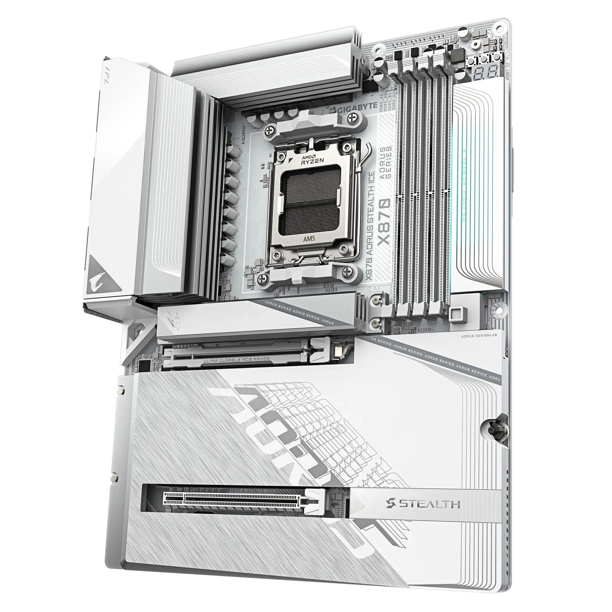 Gigabyte X870 Aorus Stealth Ice DDR5 AMD Gaming Motherboard - Image 4