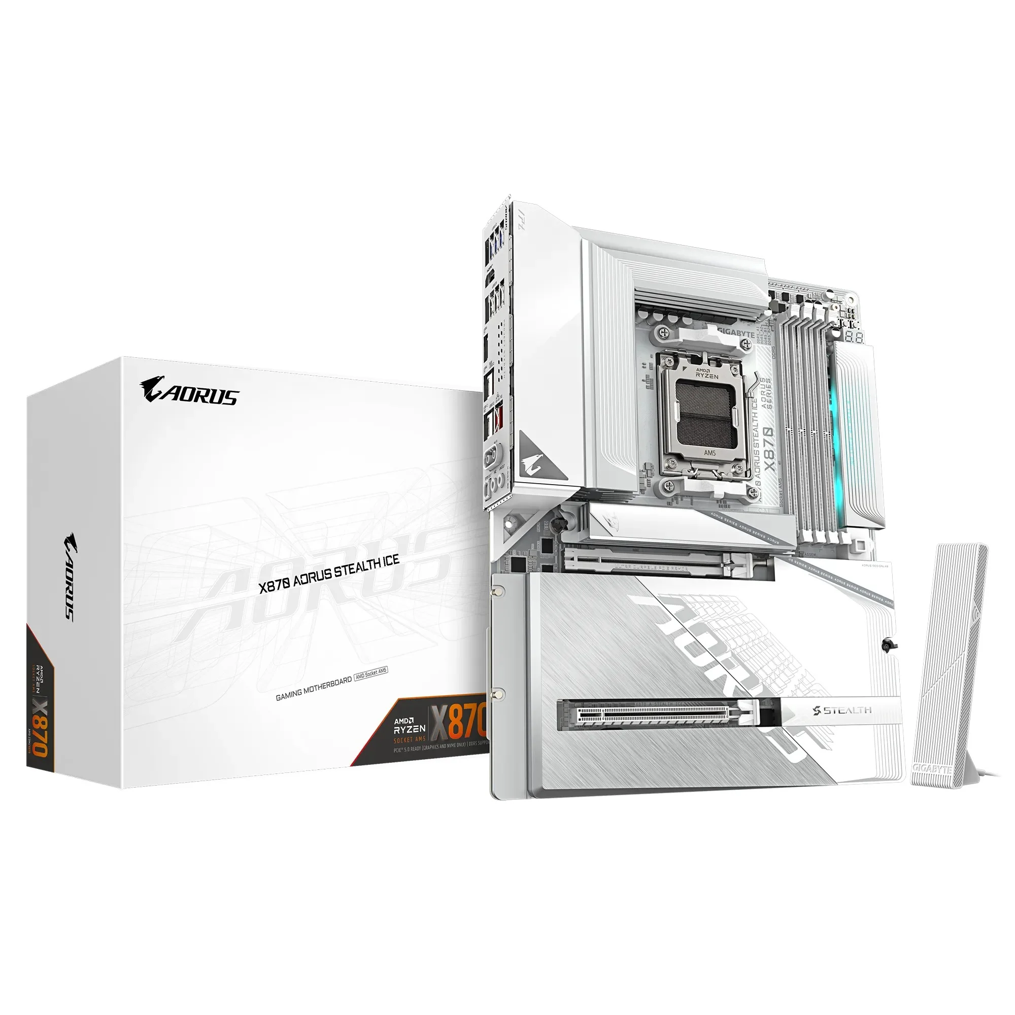 Gigabyte X870 Aorus Stealth Ice DDR5 AMD Gaming Motherboard - Image 7