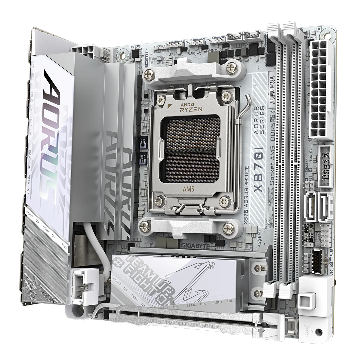 Gigabyte X870I Aorus Pro Ice DDR5 AM5 Motherboard - Image 2