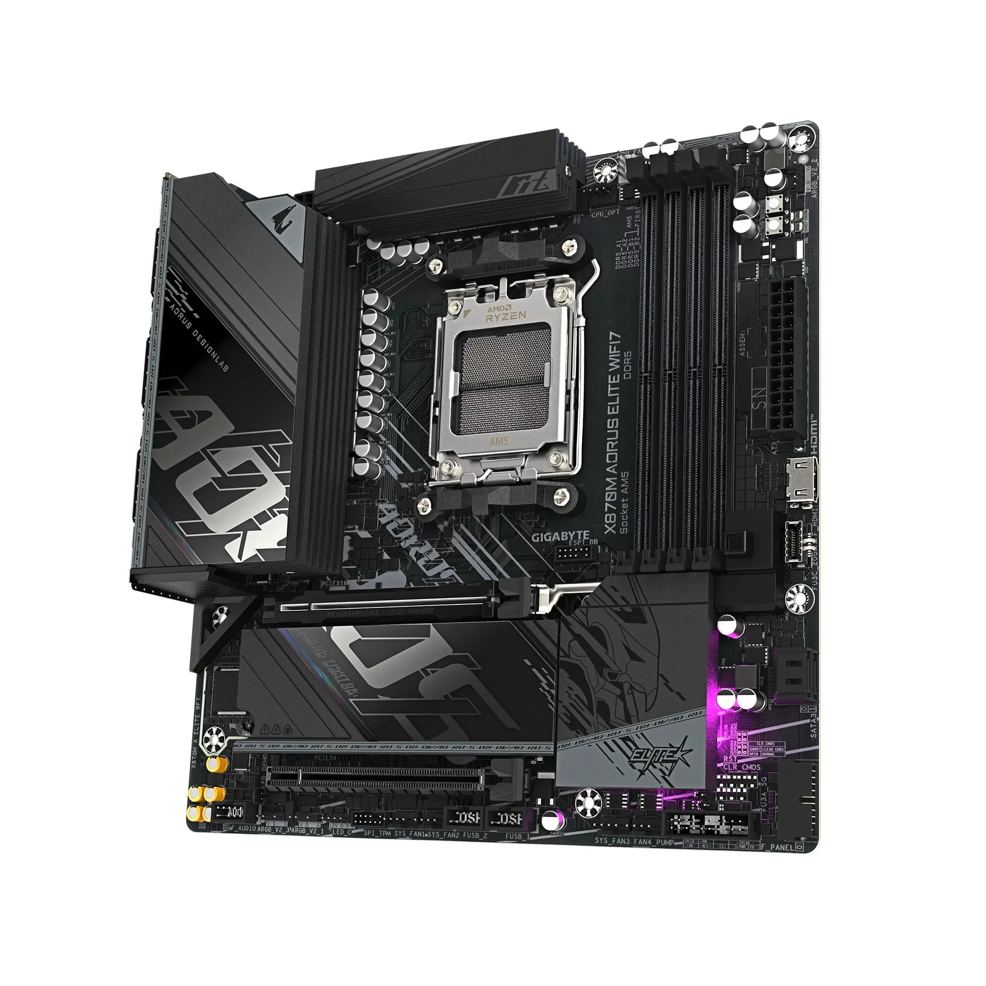 Gigabyte X870M Aorus Elite WiFi7 DDR5 AMD Gaming Motherboard - Image 4
