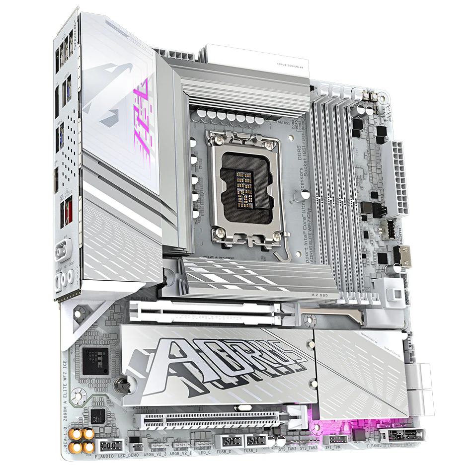 Gigabyte Z890M Aorus Elite Wifi 7 Ice DDR5 Intel Motherboard - Image 2